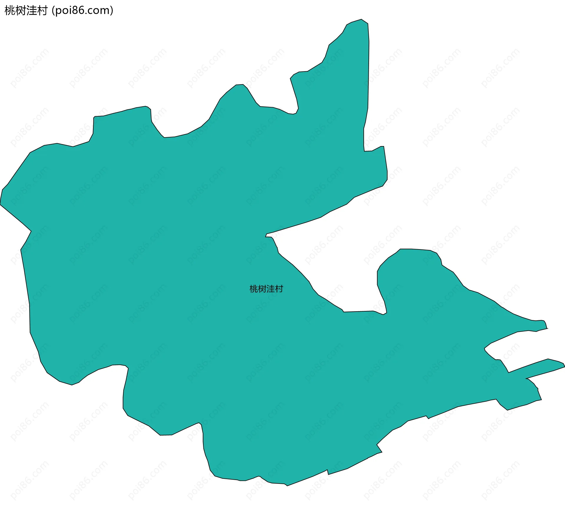 桃树洼村边界地图