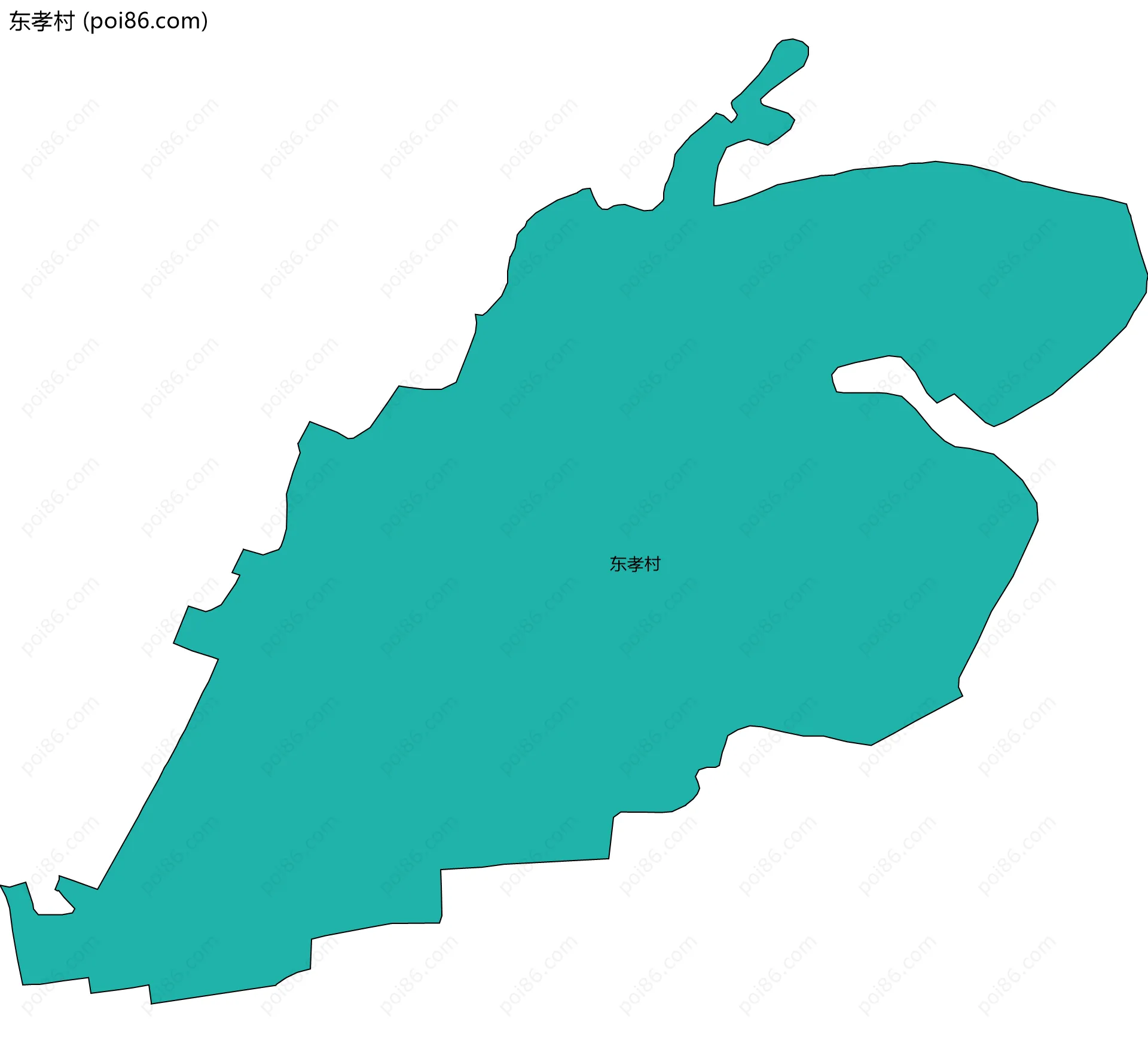东孝村边界地图