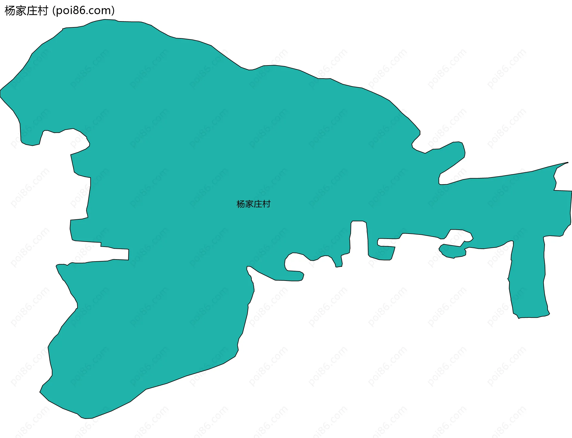 杨家庄村边界地图
