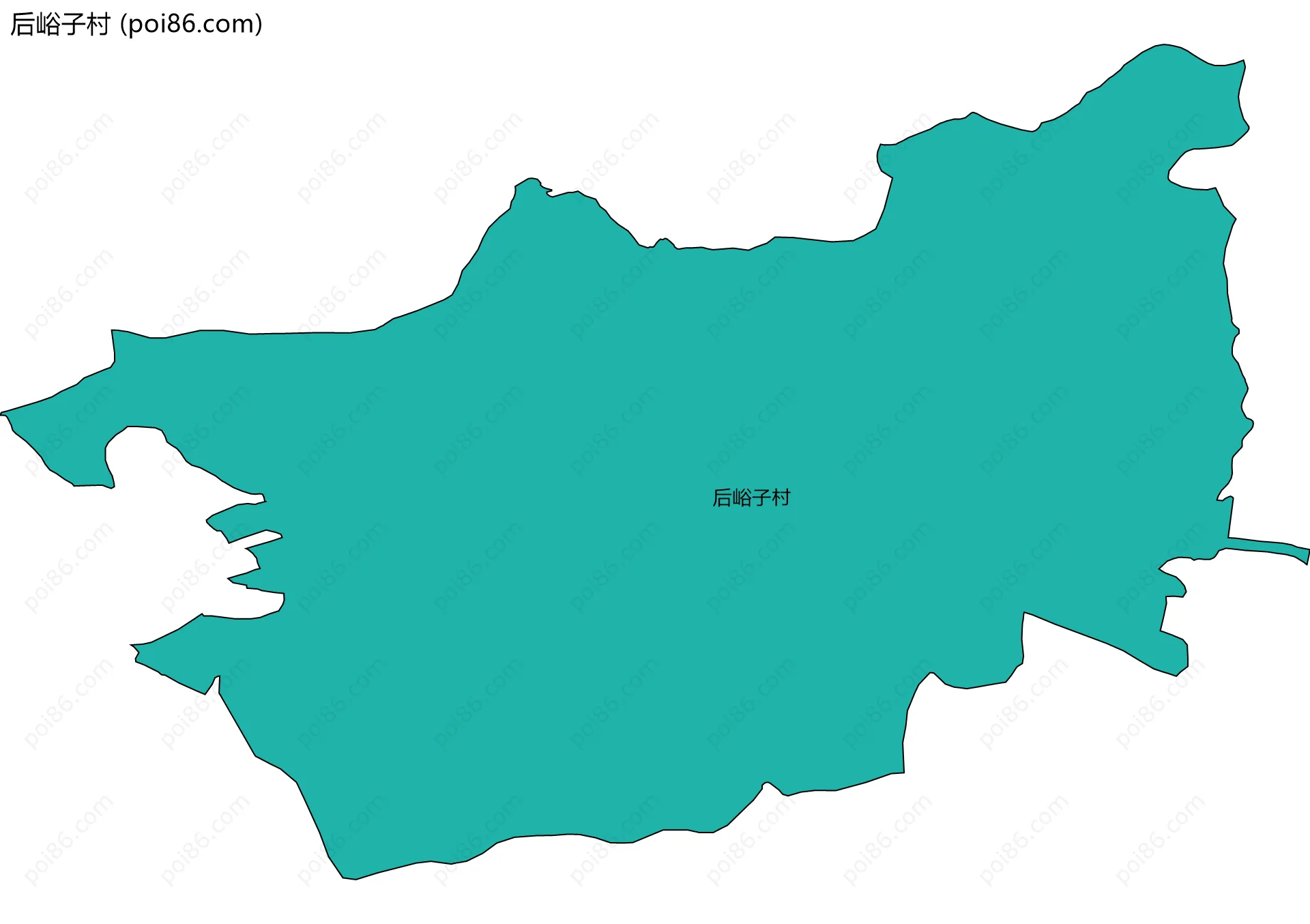 后峪子村边界地图