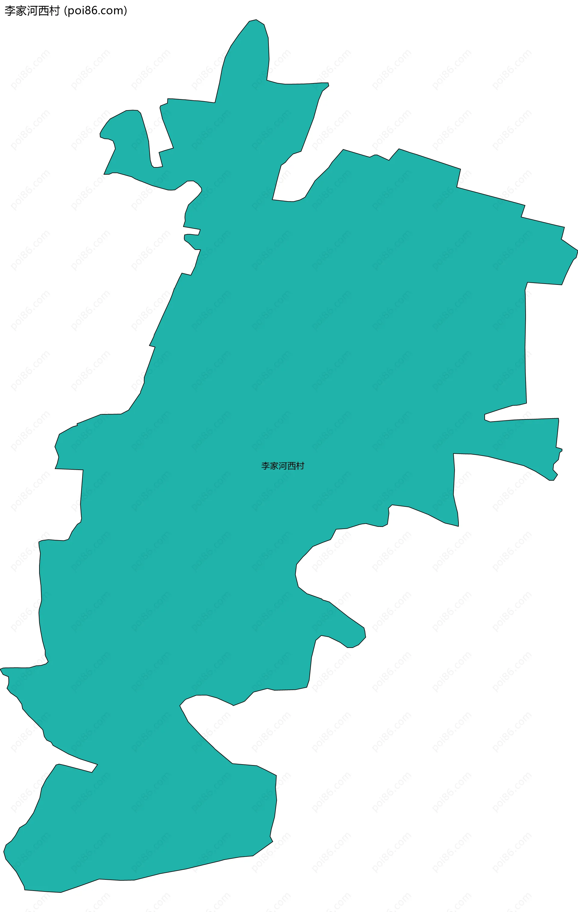 李家河西村边界地图