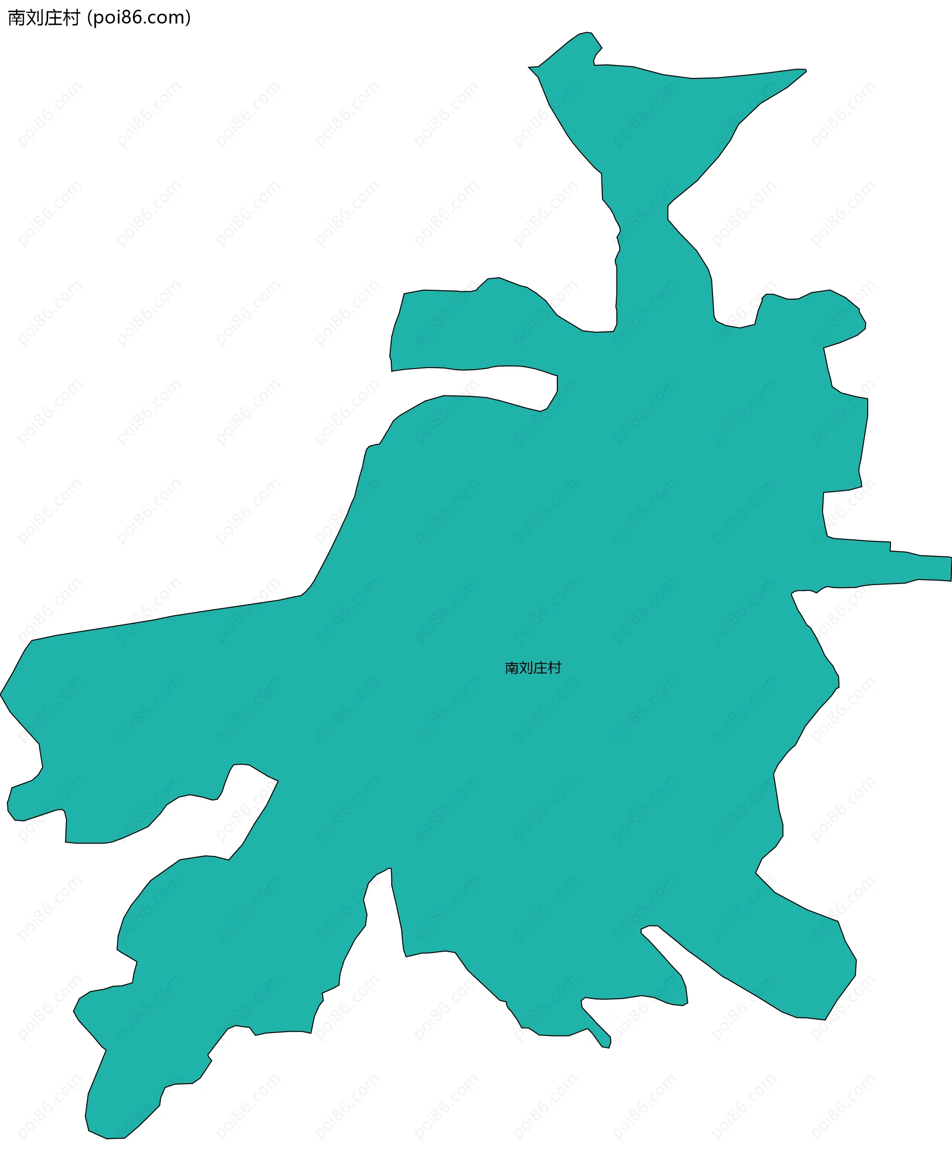 南刘庄村边界地图