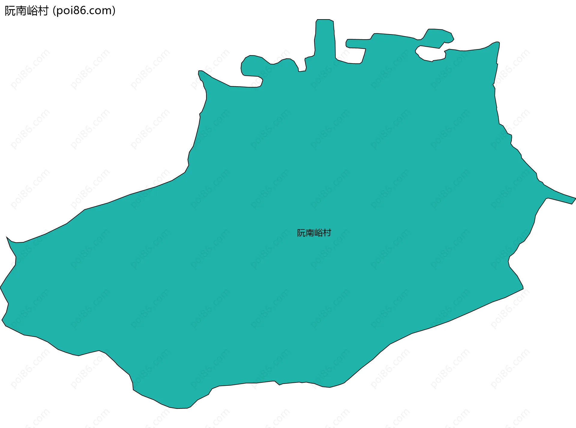 阮南峪村边界地图