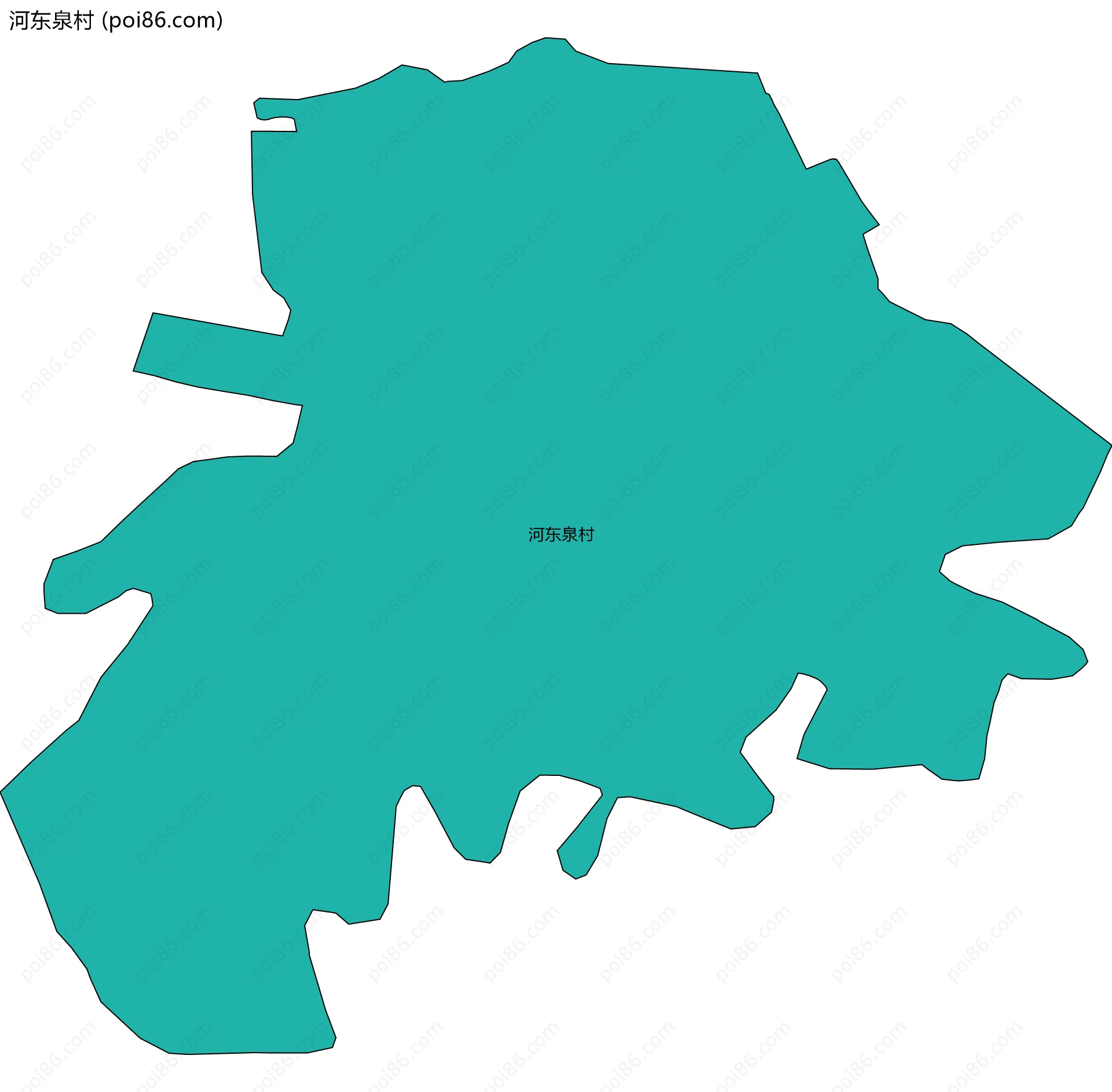 河东泉村边界地图