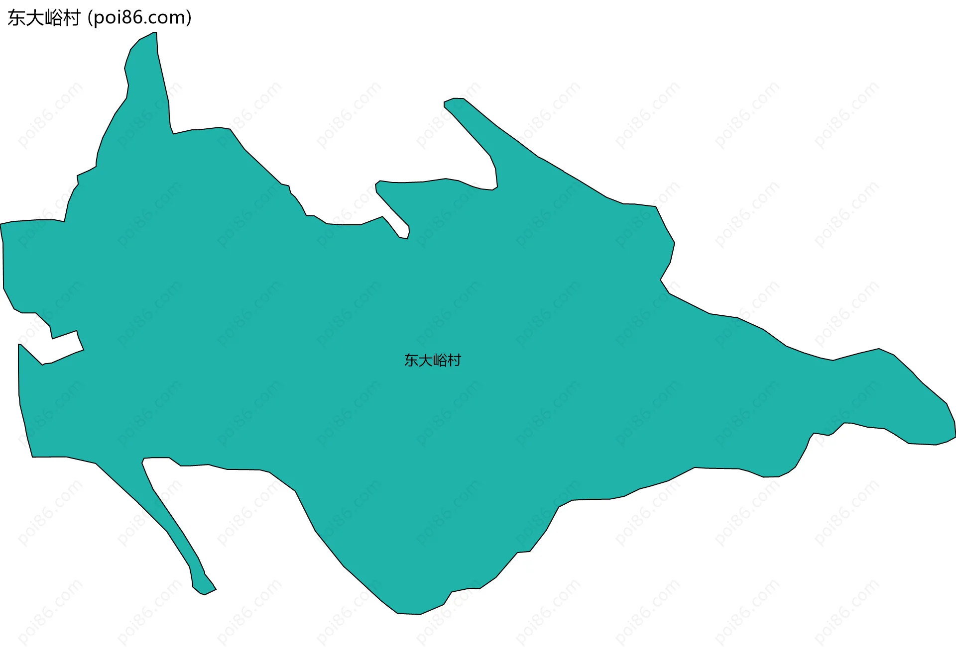 东大峪村边界地图