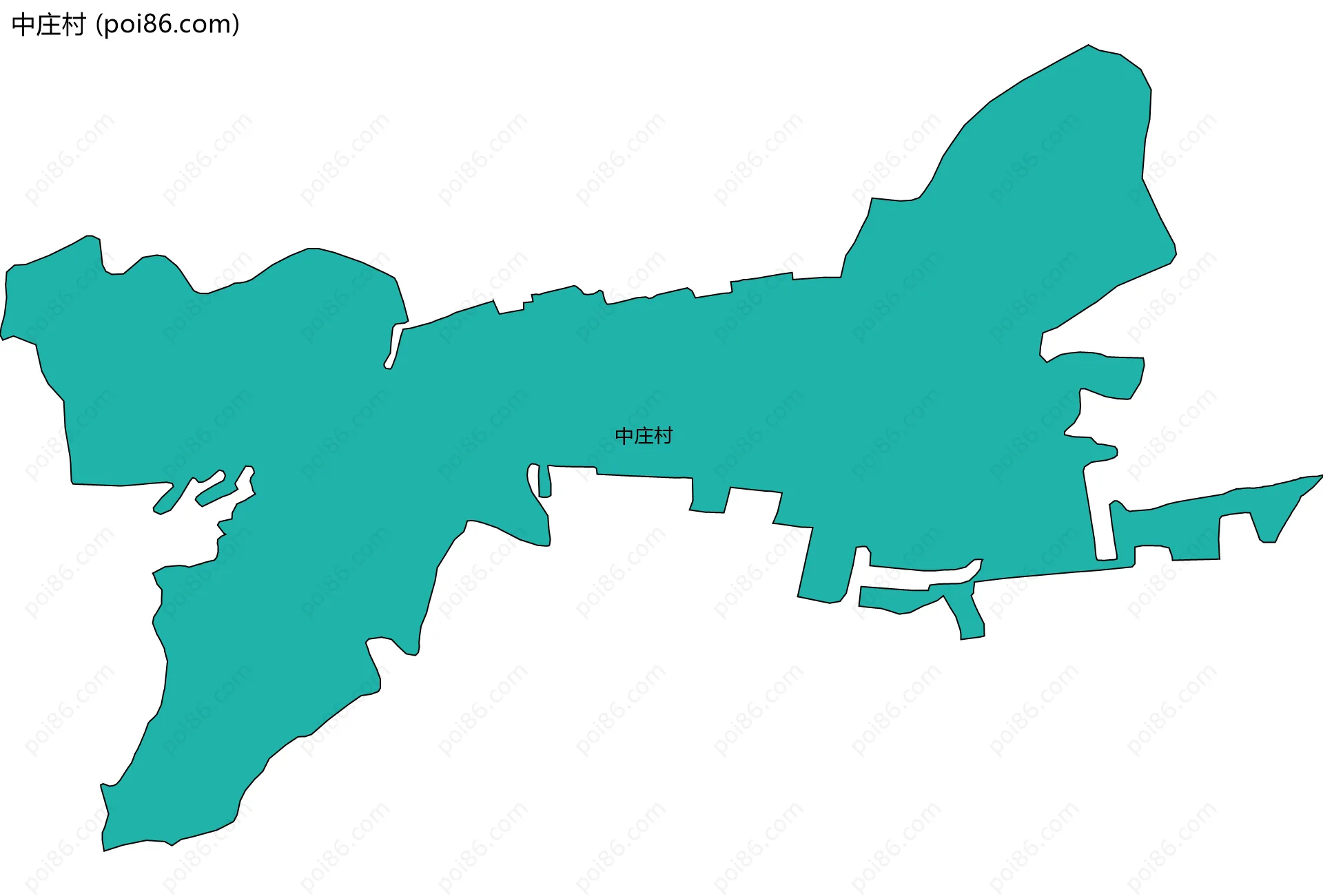 中庄村边界地图