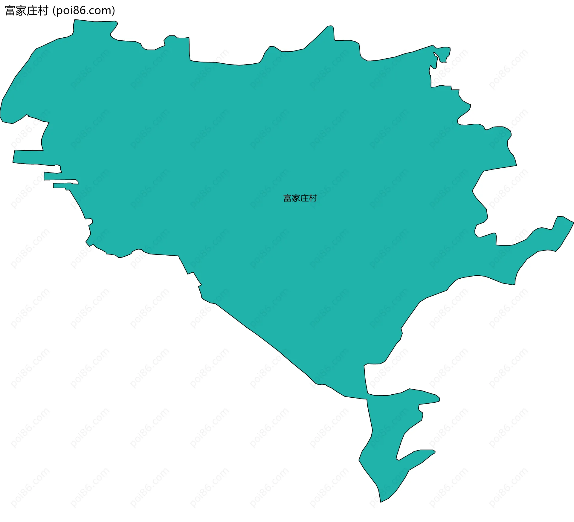 富家庄村边界地图