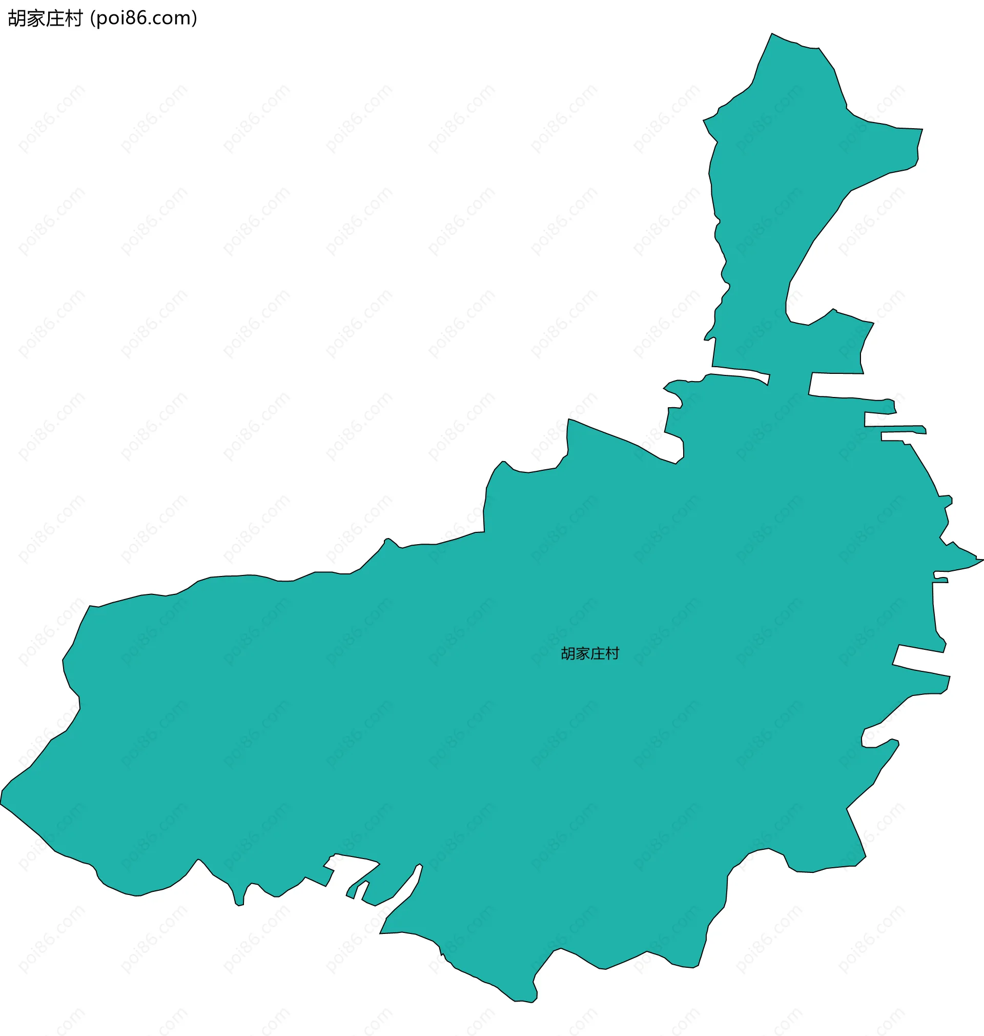 胡家庄村边界地图