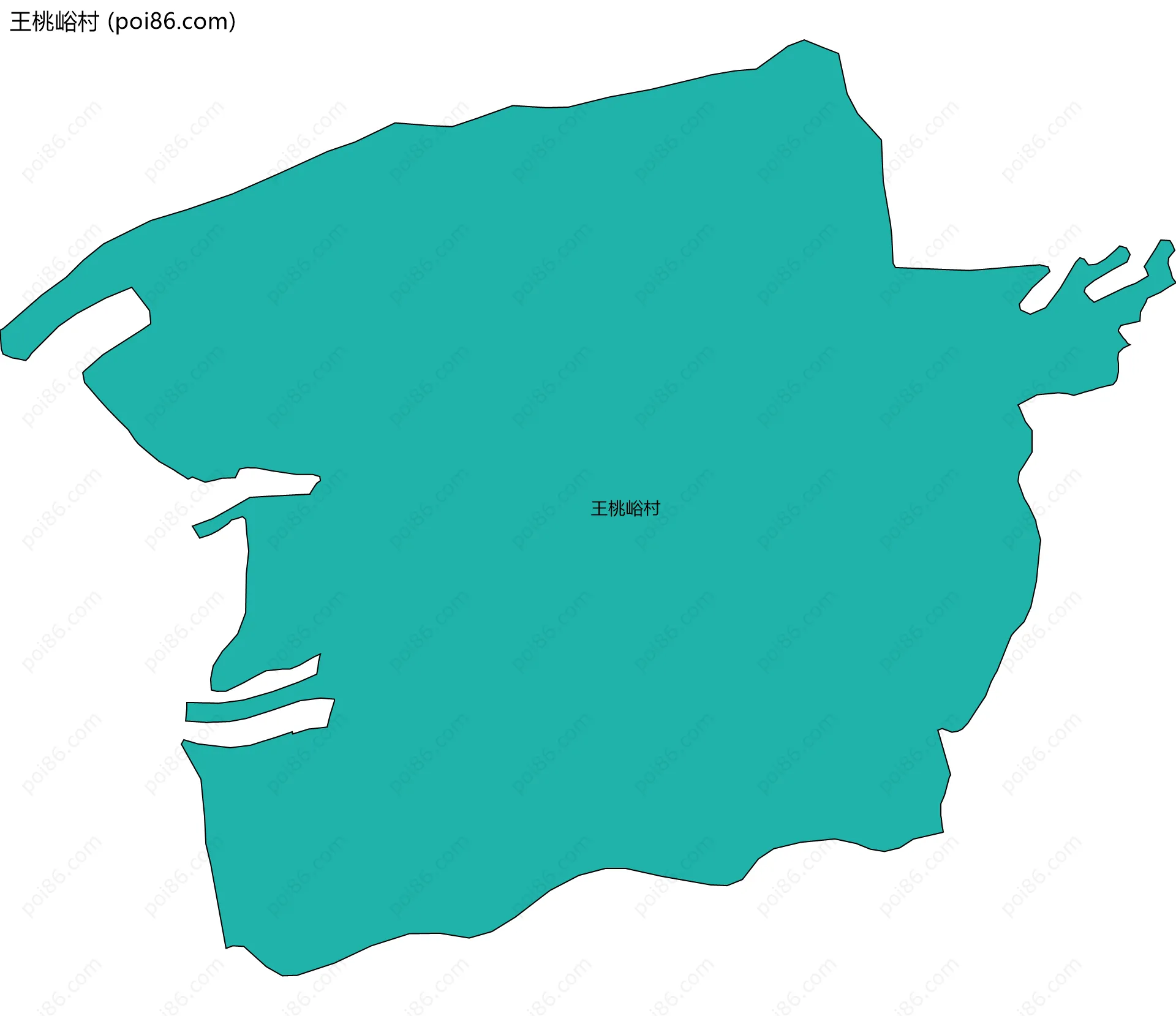 王桃峪村边界地图