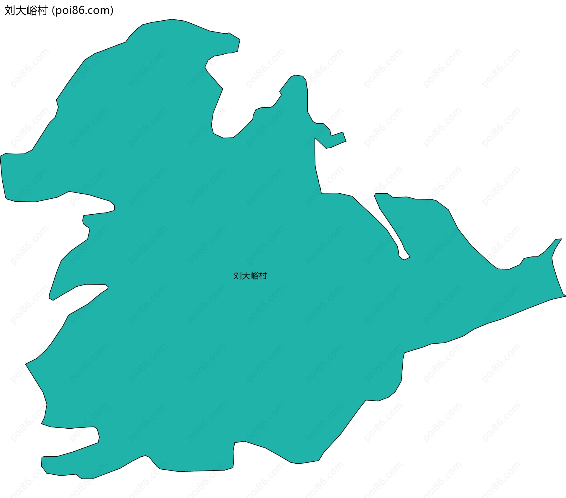 刘大峪村边界地图