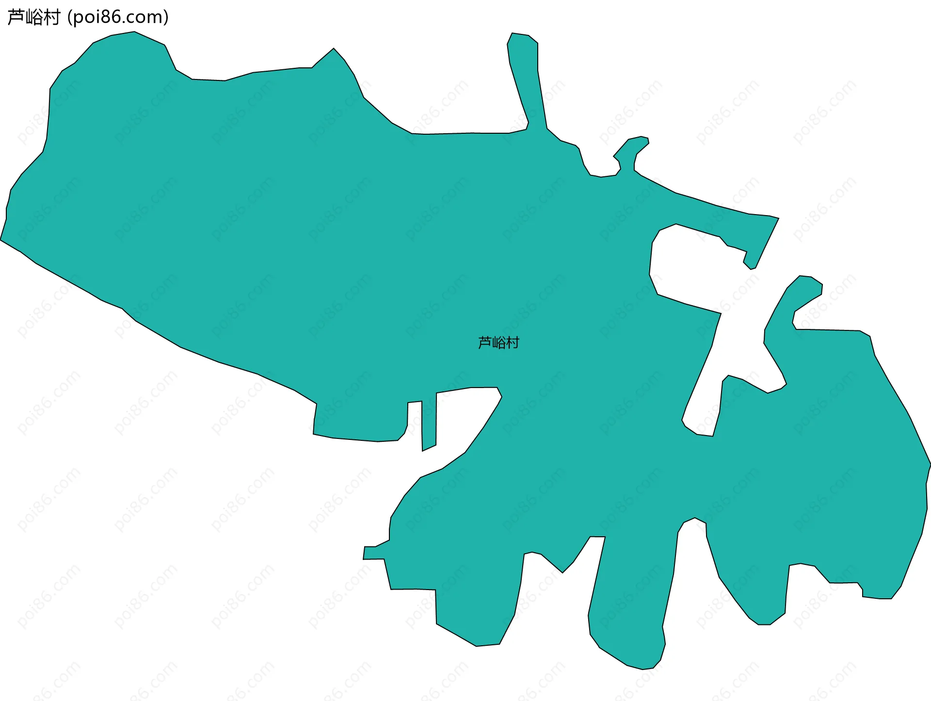 芦峪村边界地图