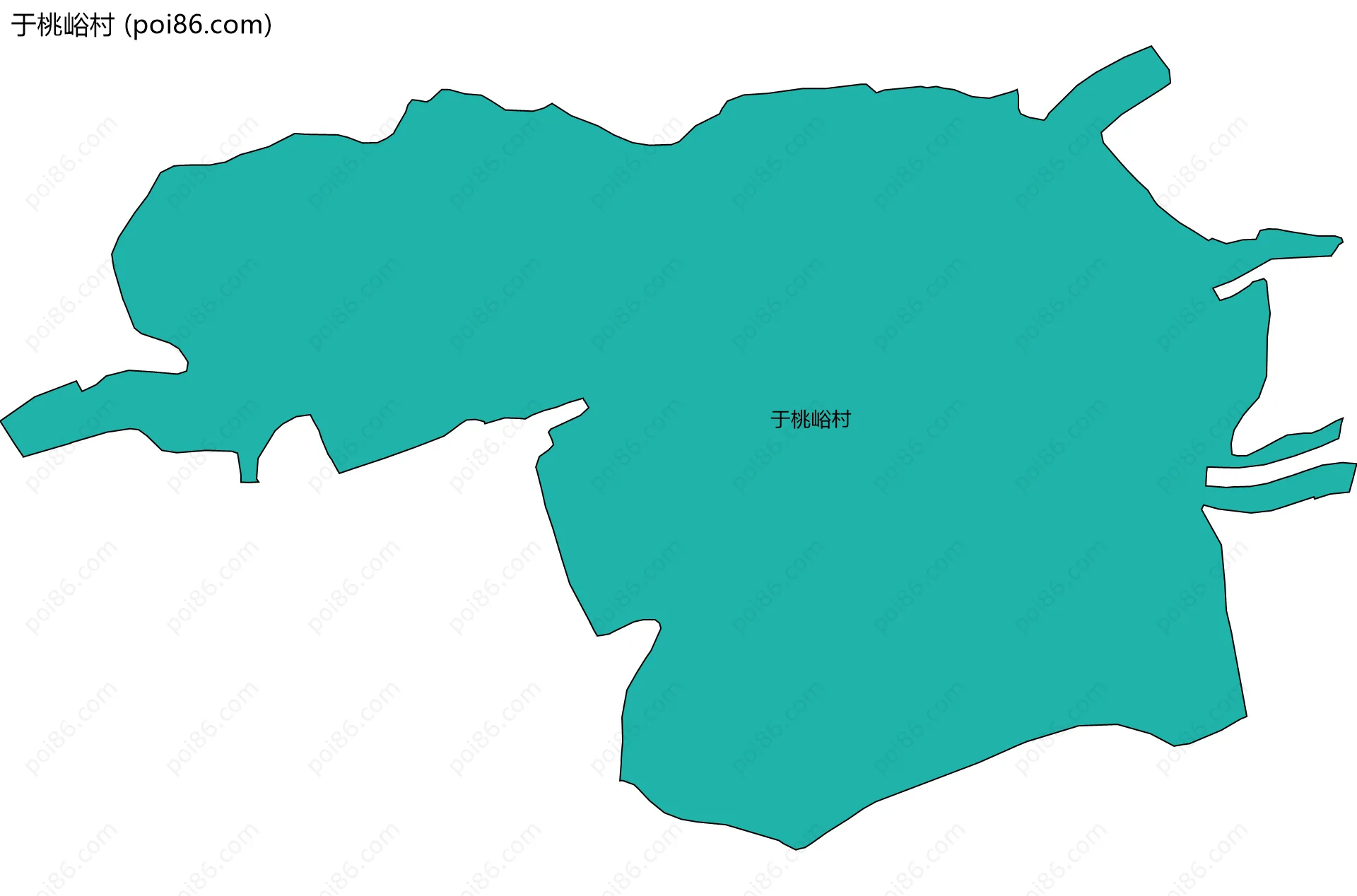 于桃峪村边界地图