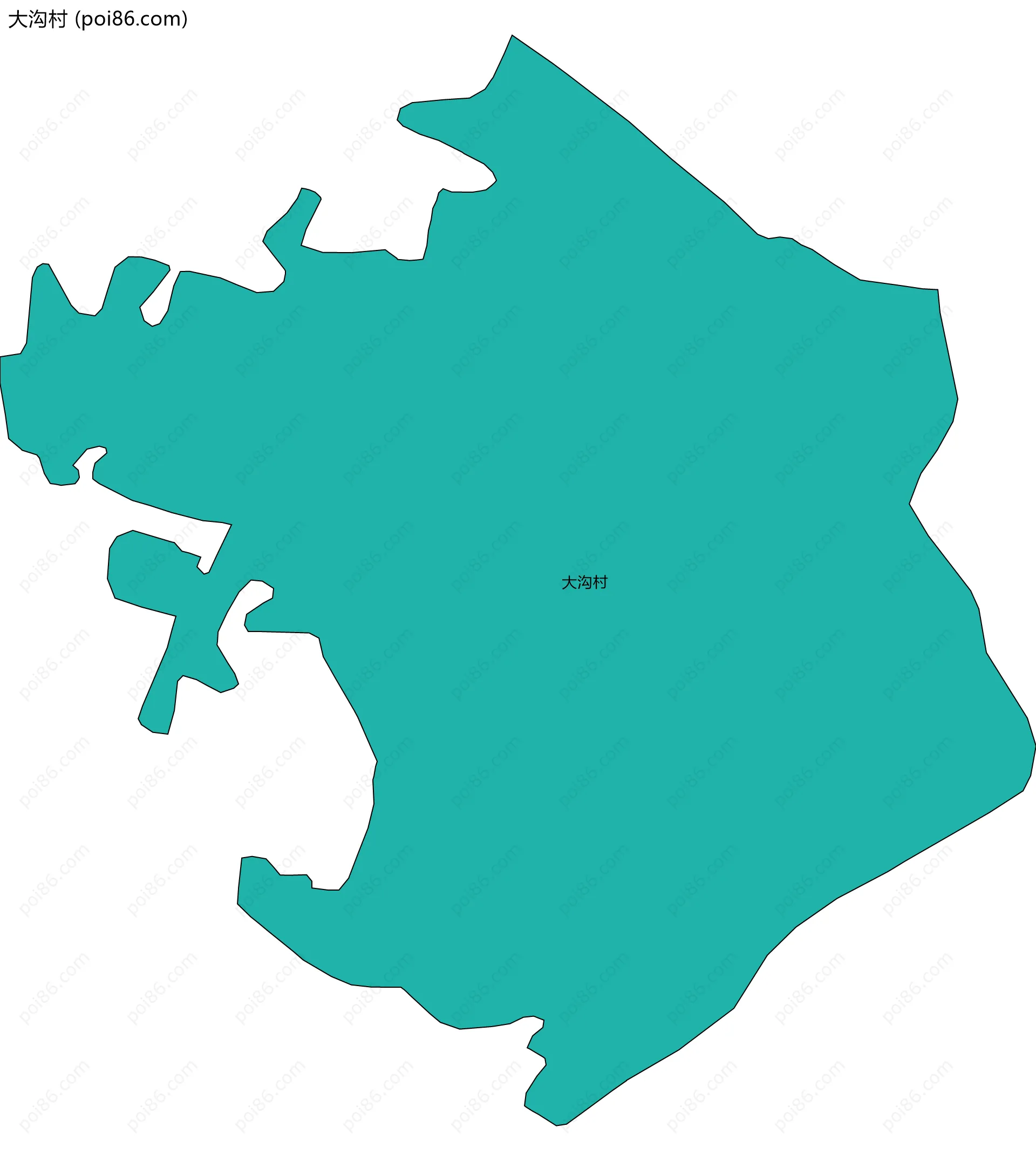 大沟村边界地图