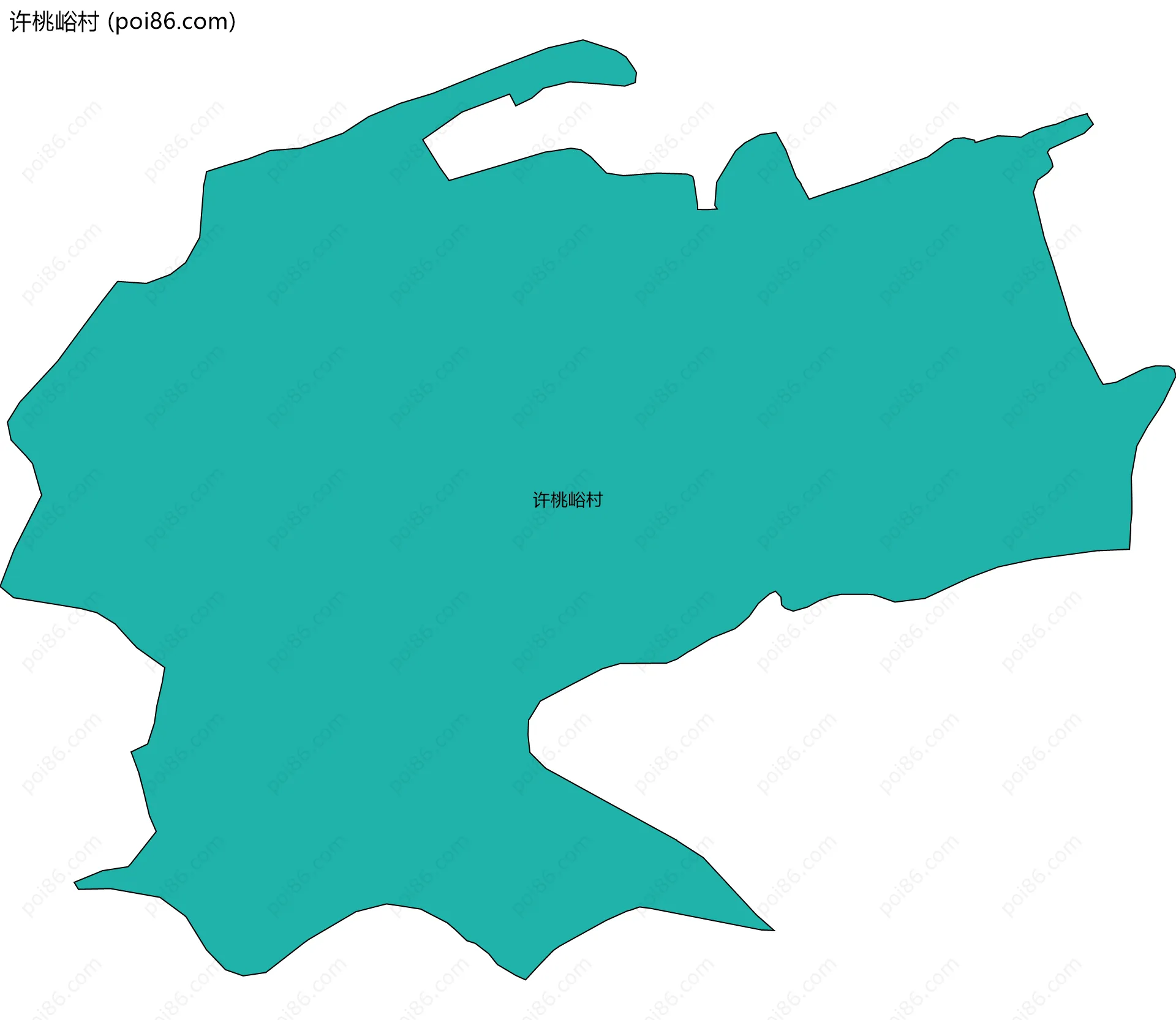 许桃峪村边界地图