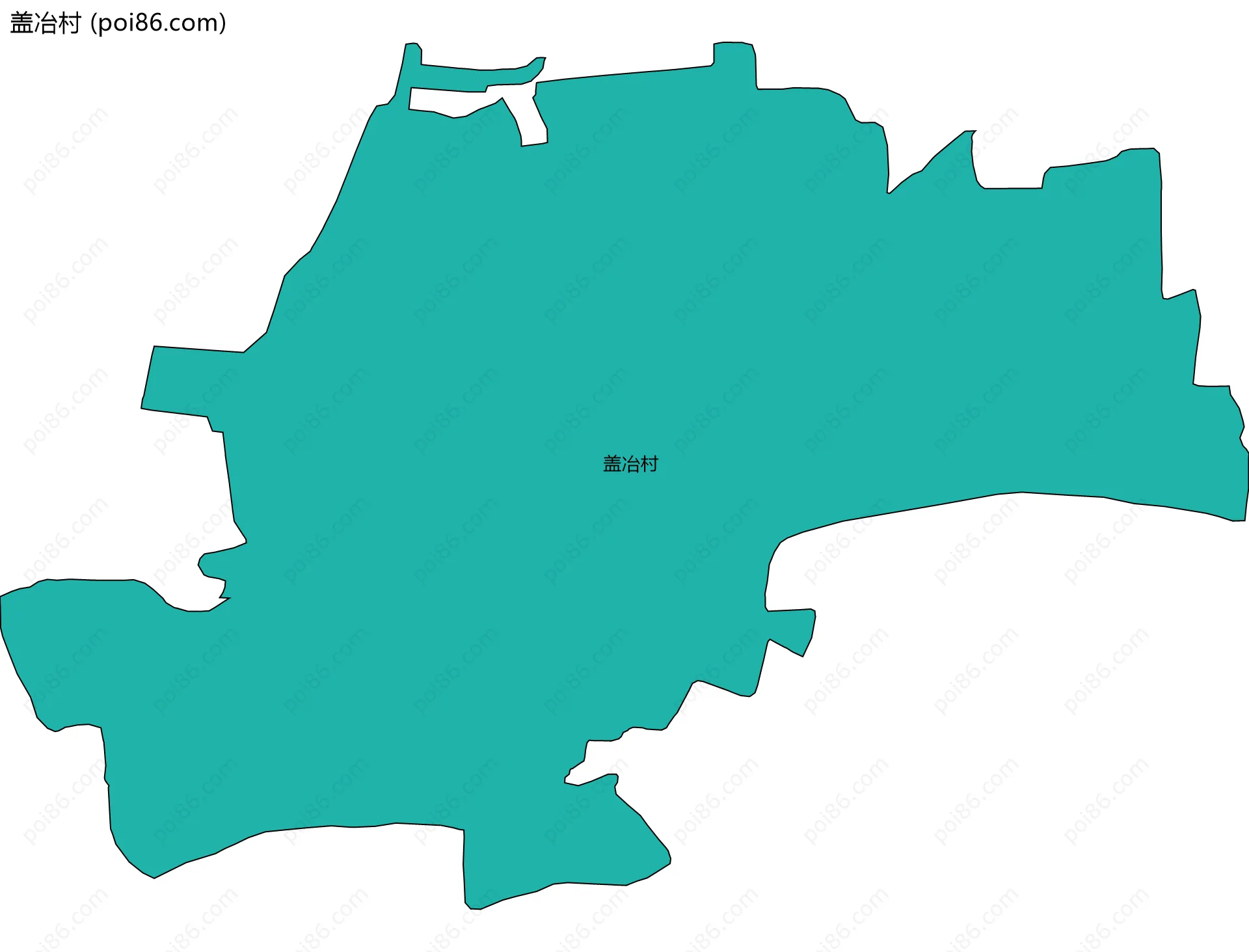 盖冶村边界地图