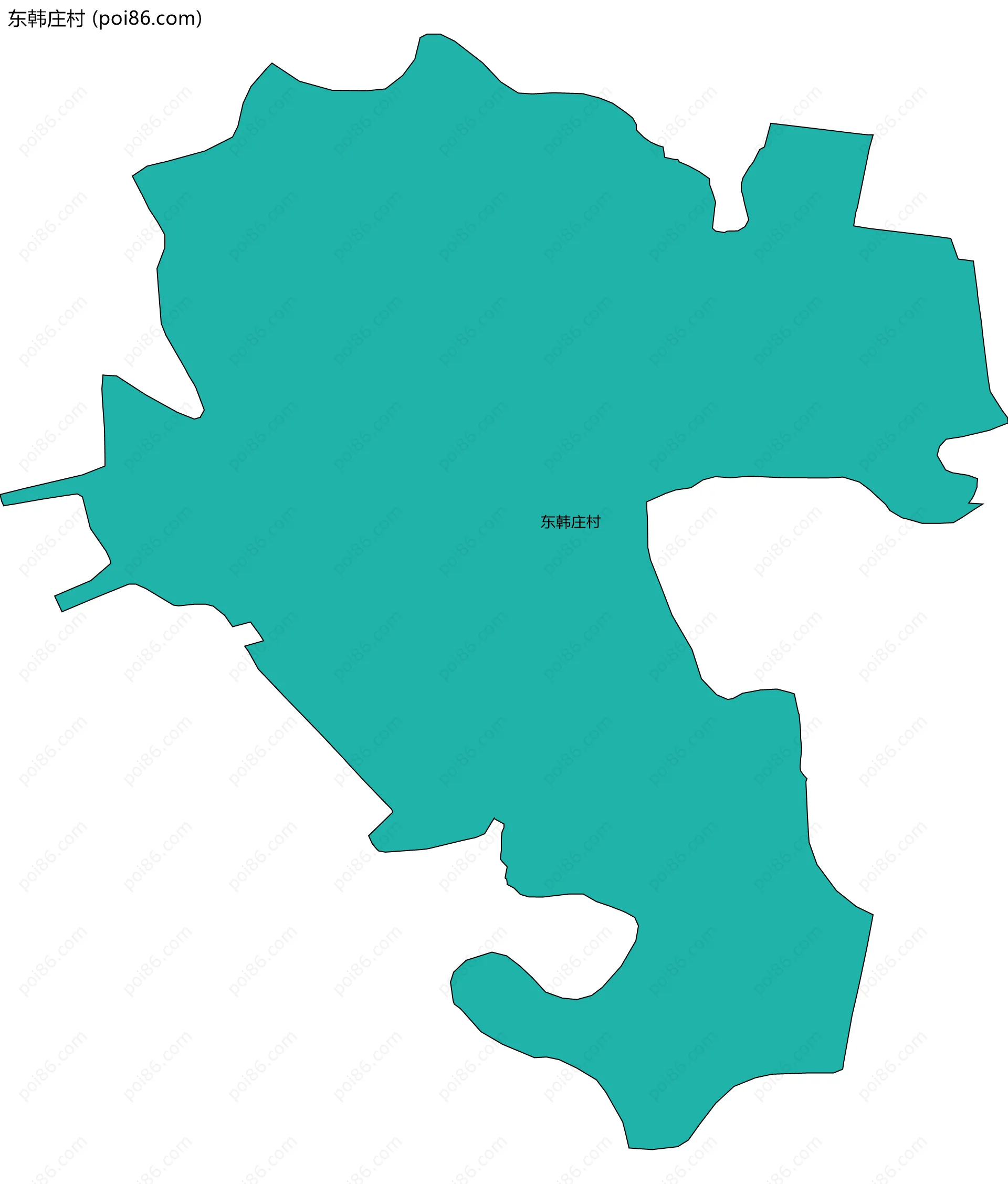 东韩庄村边界地图