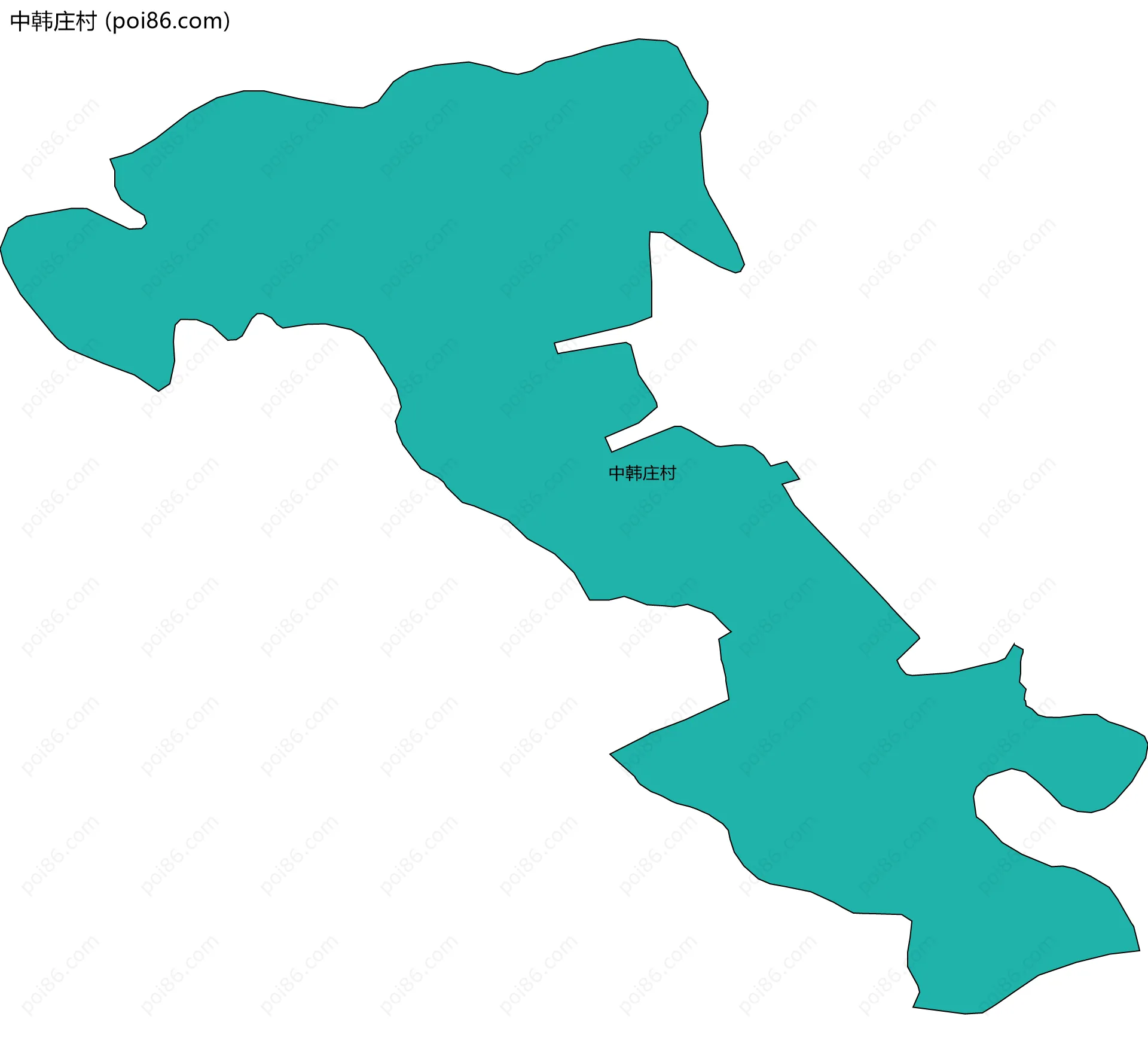 中韩庄村边界地图