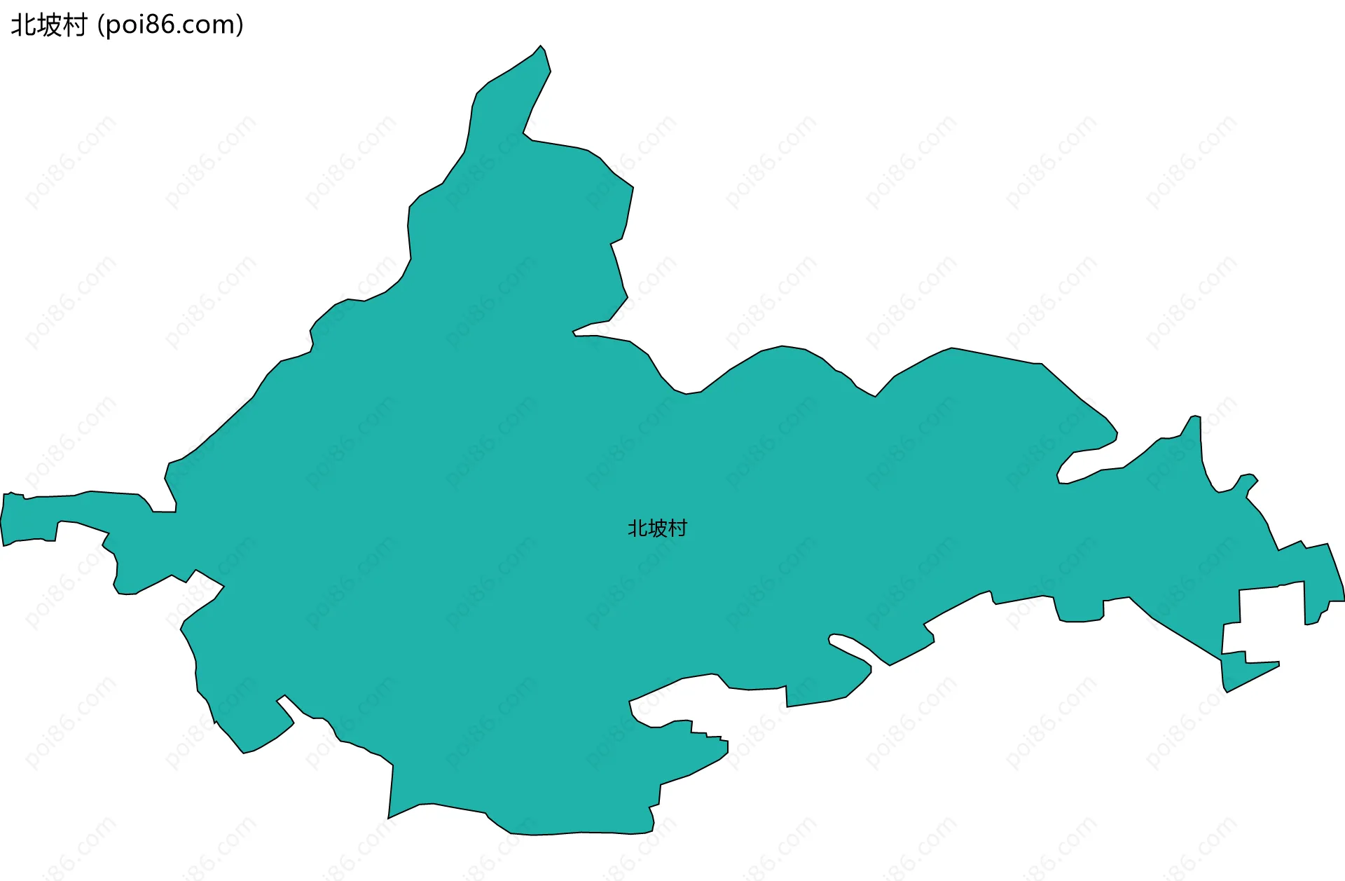 北坡村边界地图