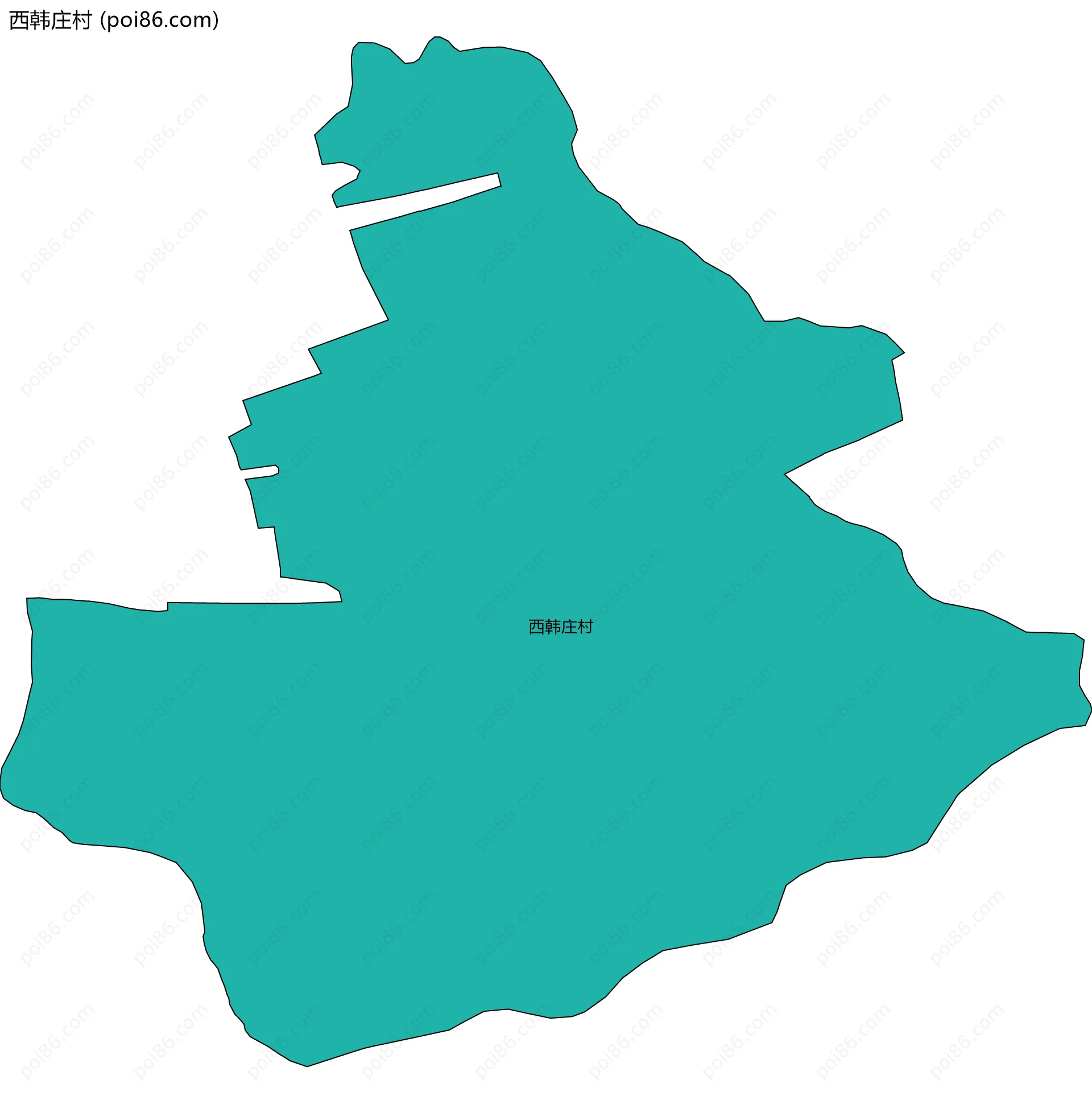 西韩庄村边界地图