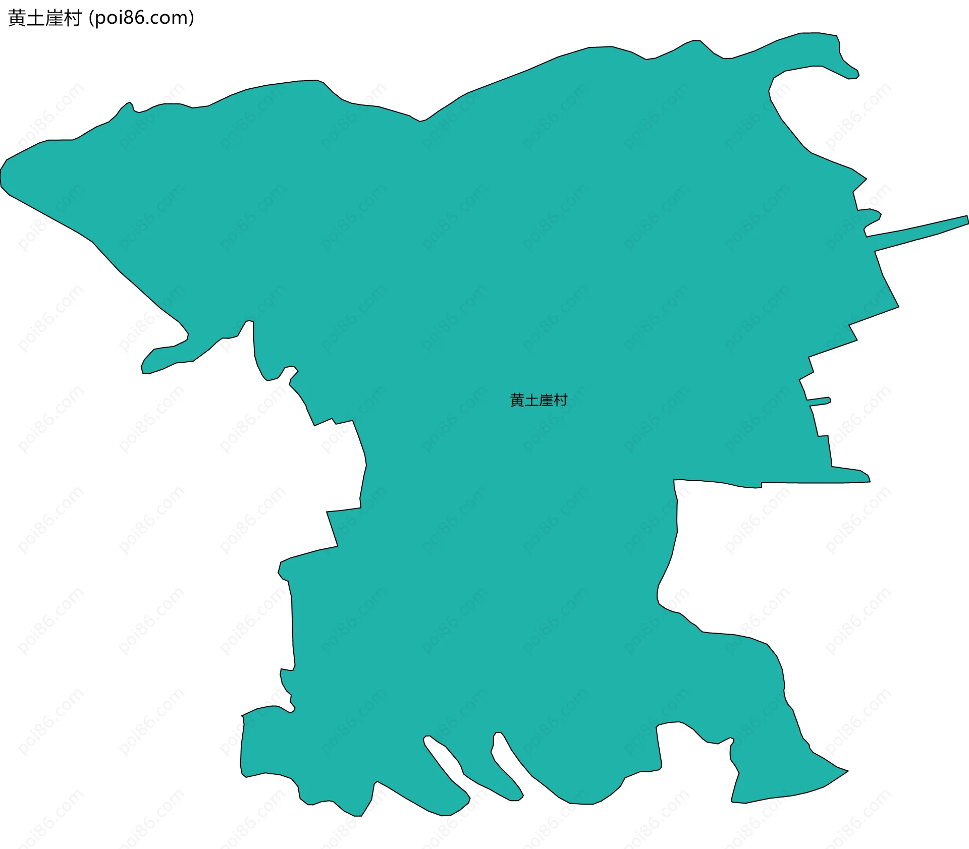 黄土崖村边界地图