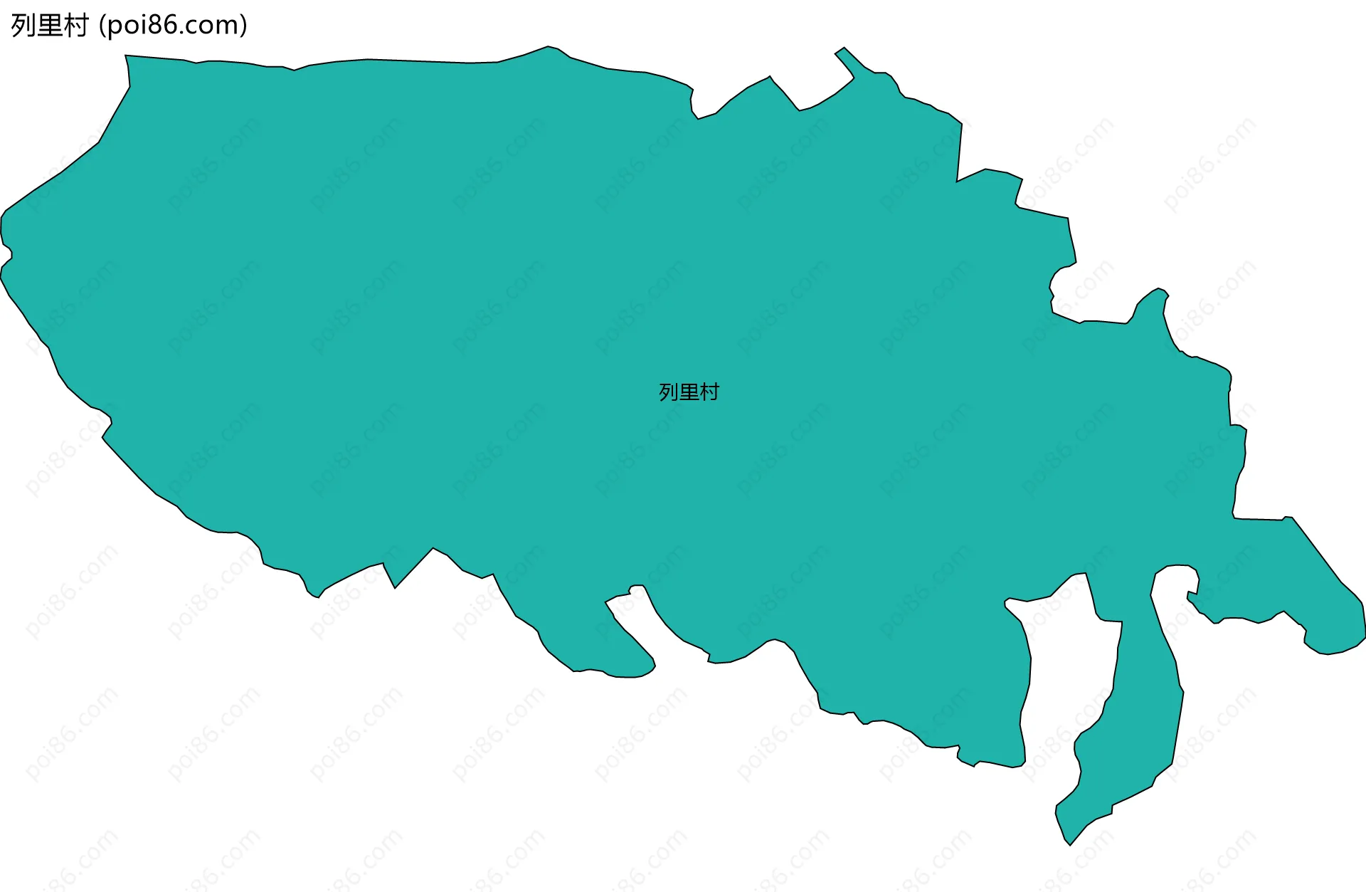 列里村边界地图