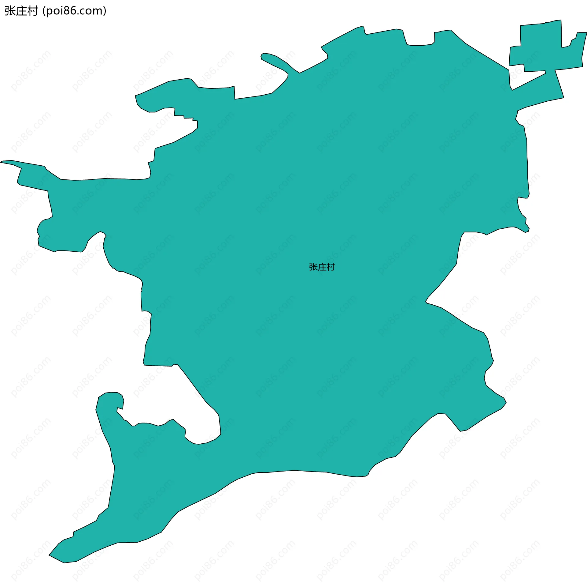 张庄村边界地图