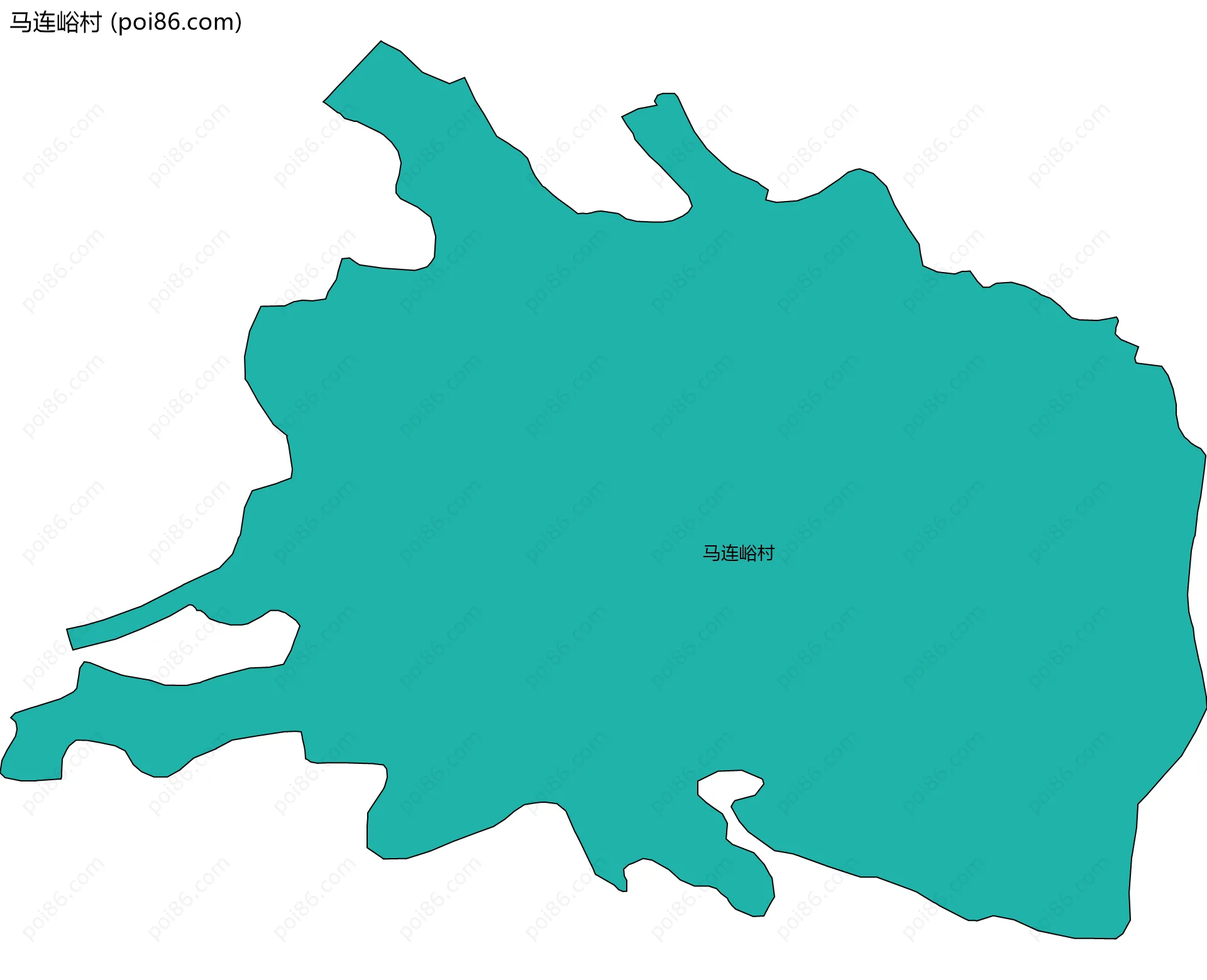 马连峪村边界地图