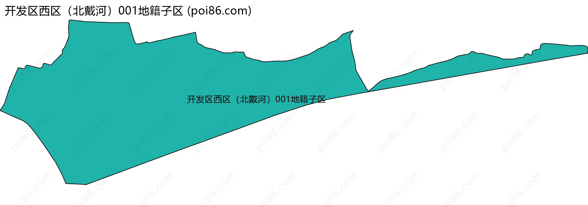开发区西区（北戴河）001地籍子区边界地图