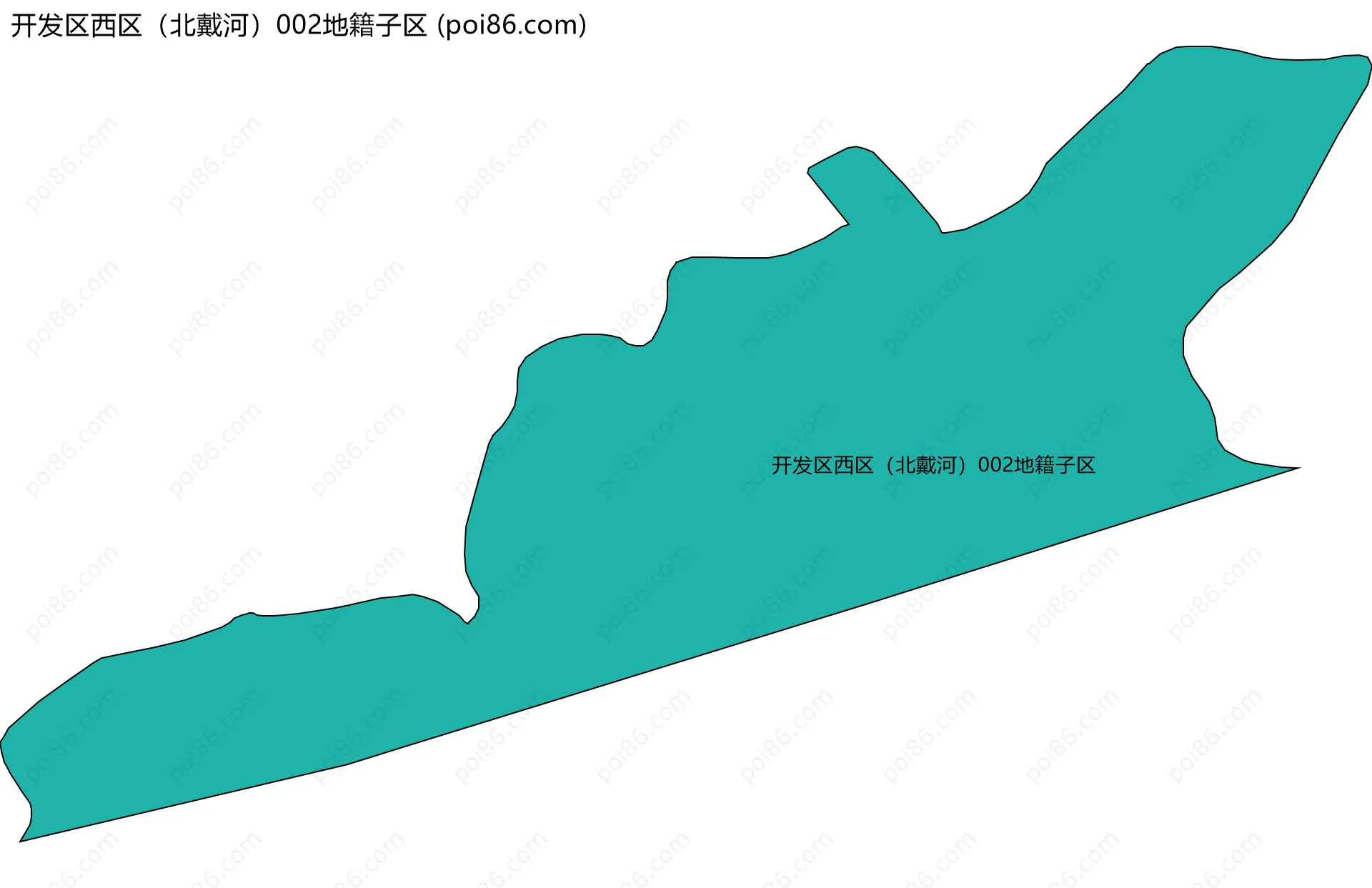 开发区西区（北戴河）002地籍子区边界地图