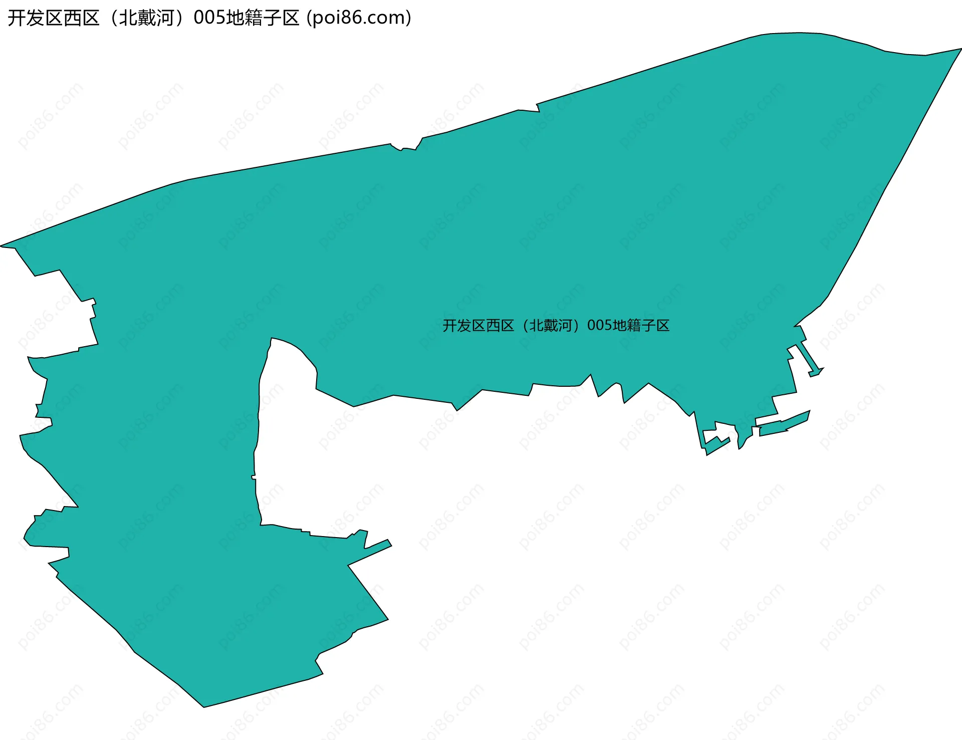 开发区西区（北戴河）005地籍子区边界地图