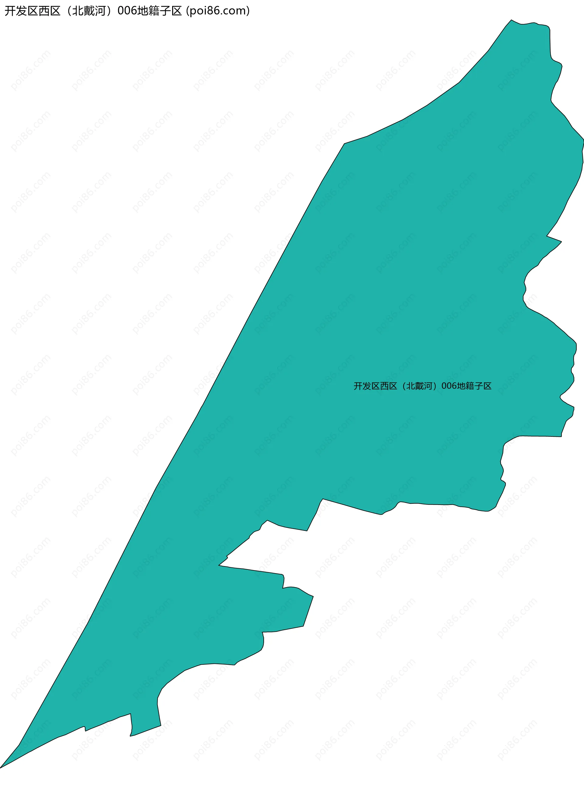 开发区西区（北戴河）006地籍子区边界地图