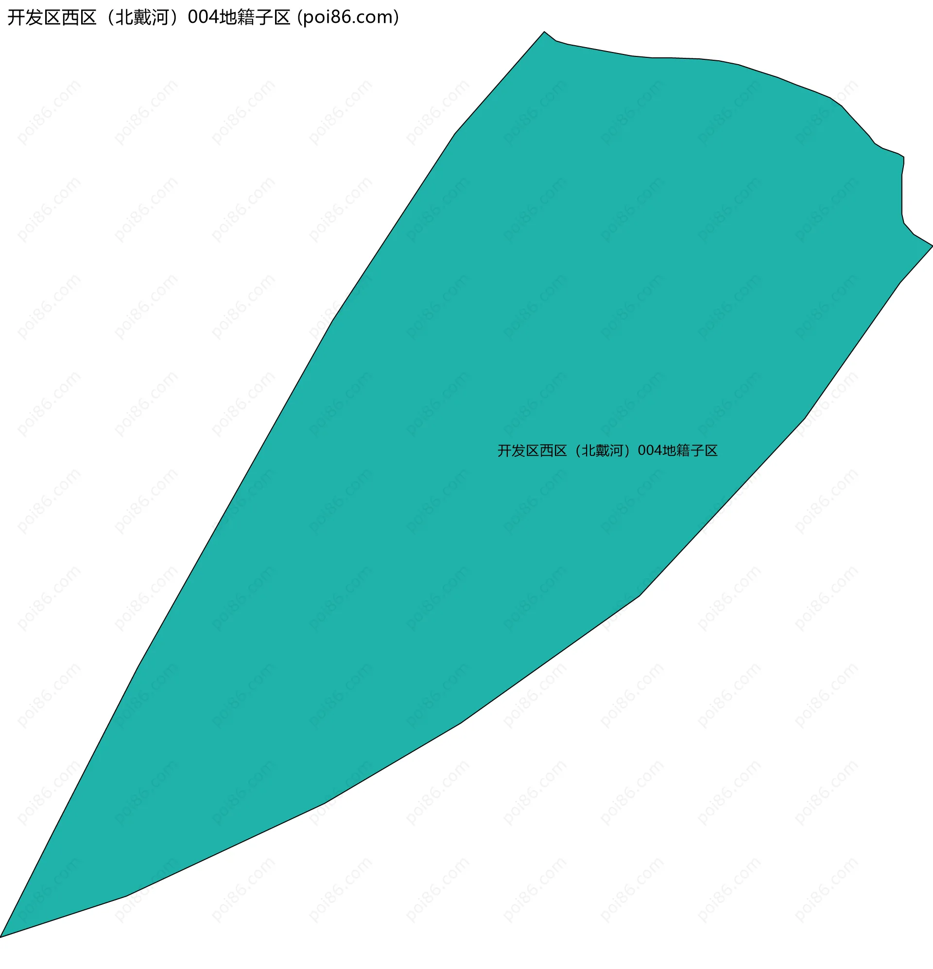 开发区西区（北戴河）004地籍子区边界地图