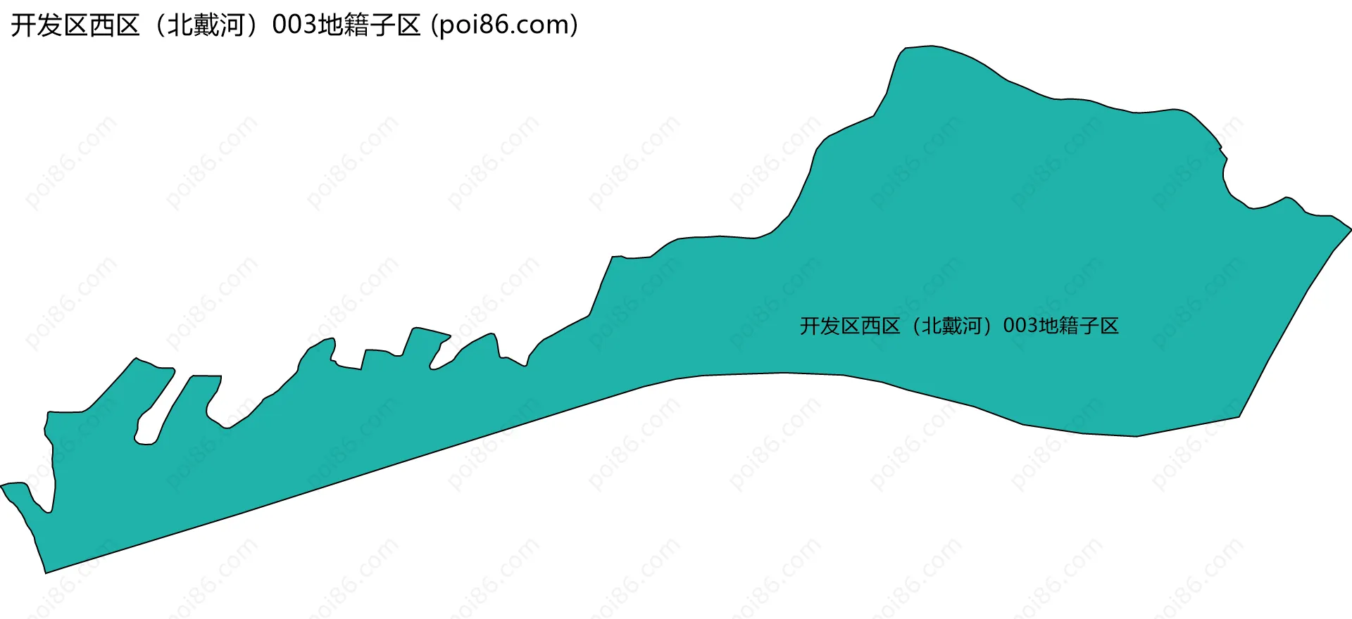 开发区西区（北戴河）003地籍子区边界地图