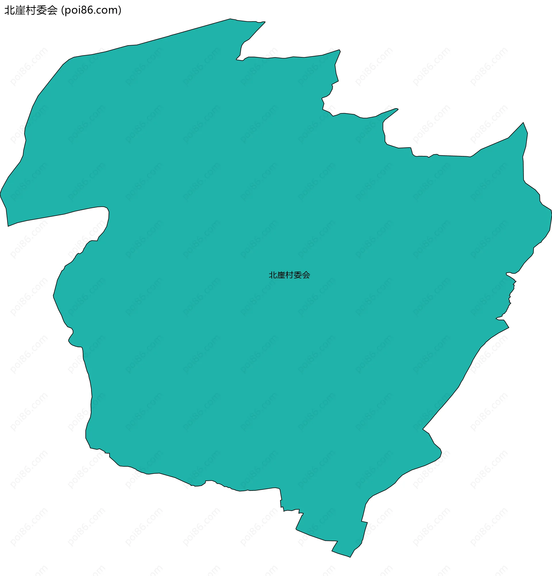 北崖村委会边界地图