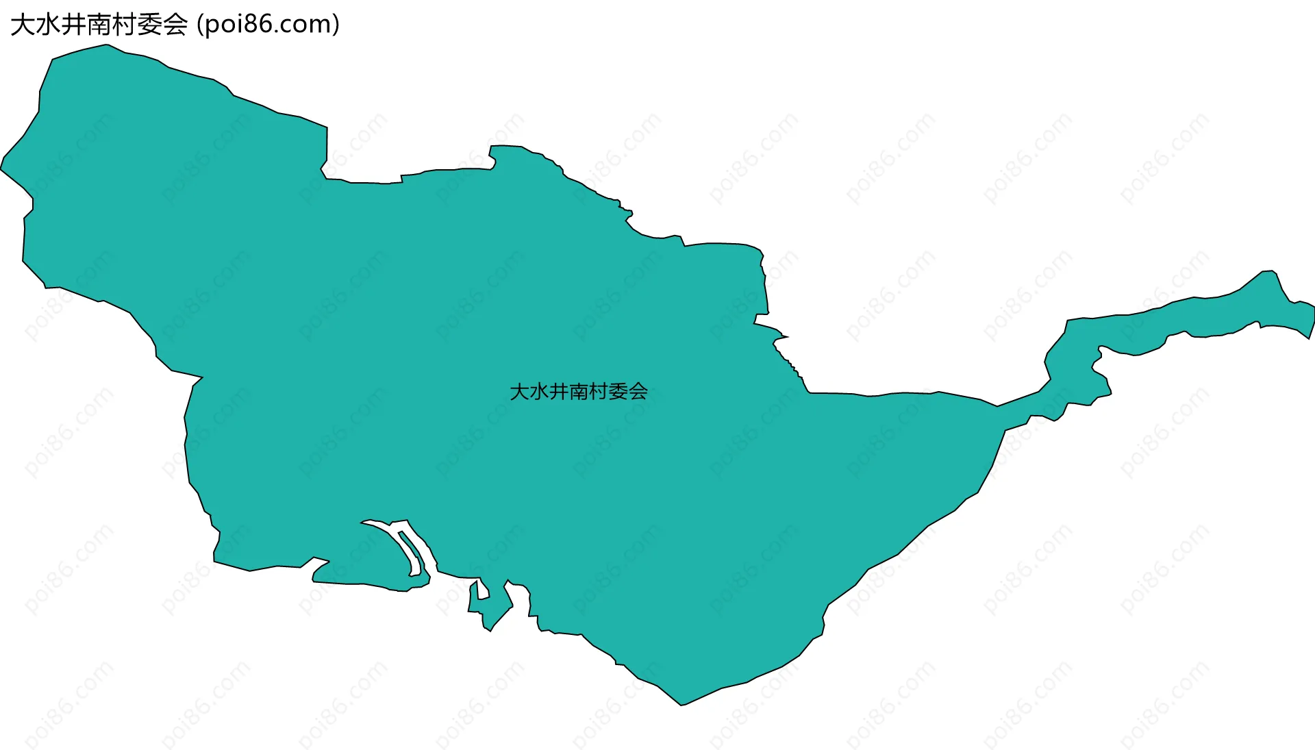 大水井南村委会边界地图