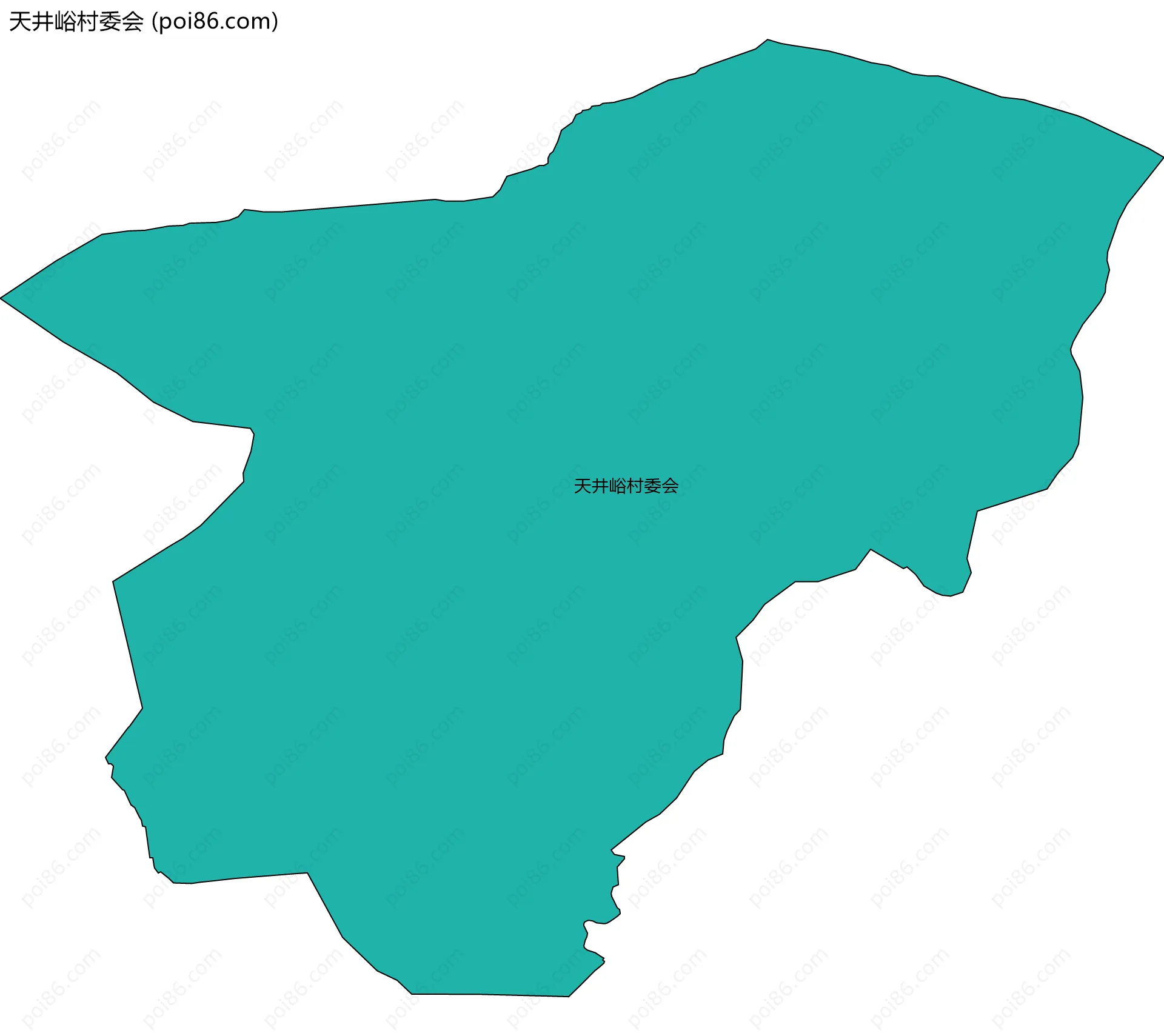 天井峪村委会边界地图