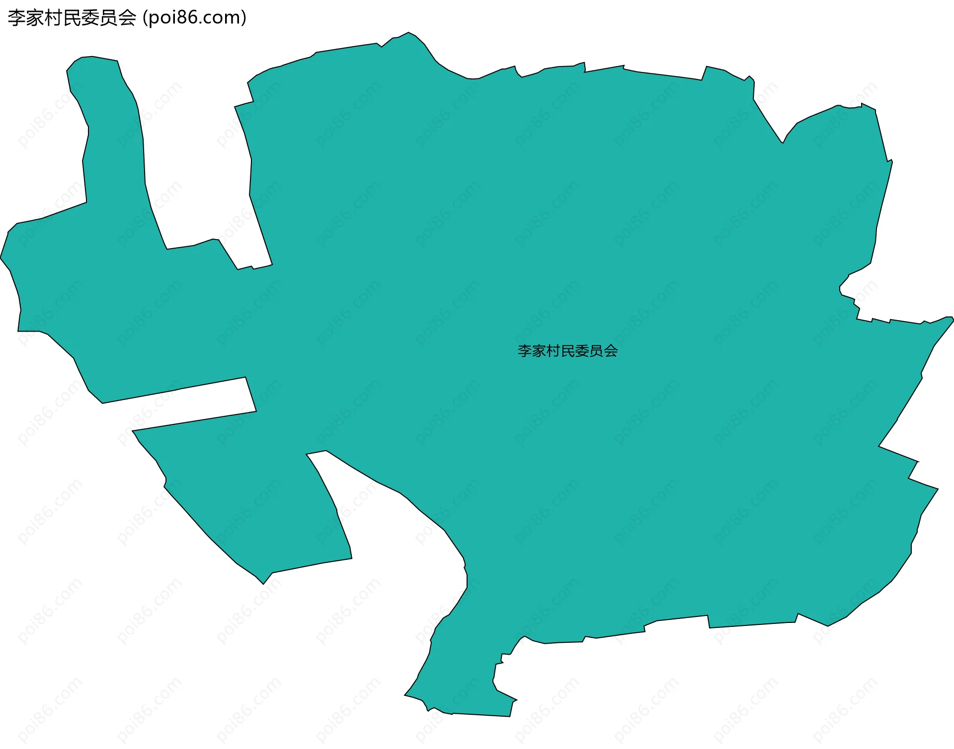 李家村民委员会边界地图