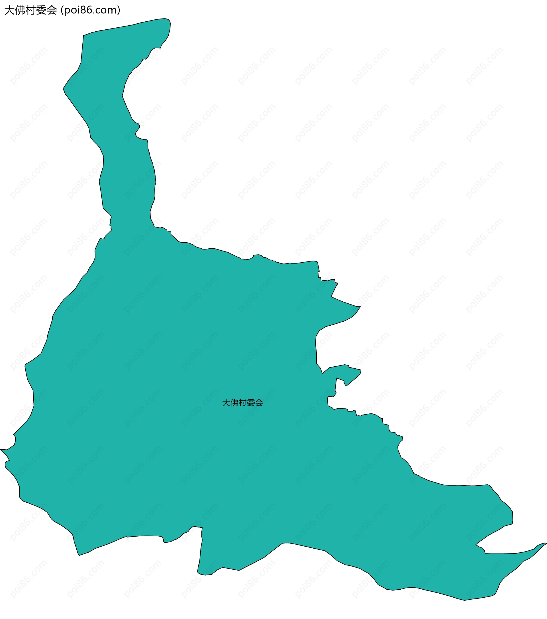 大佛村委会边界地图