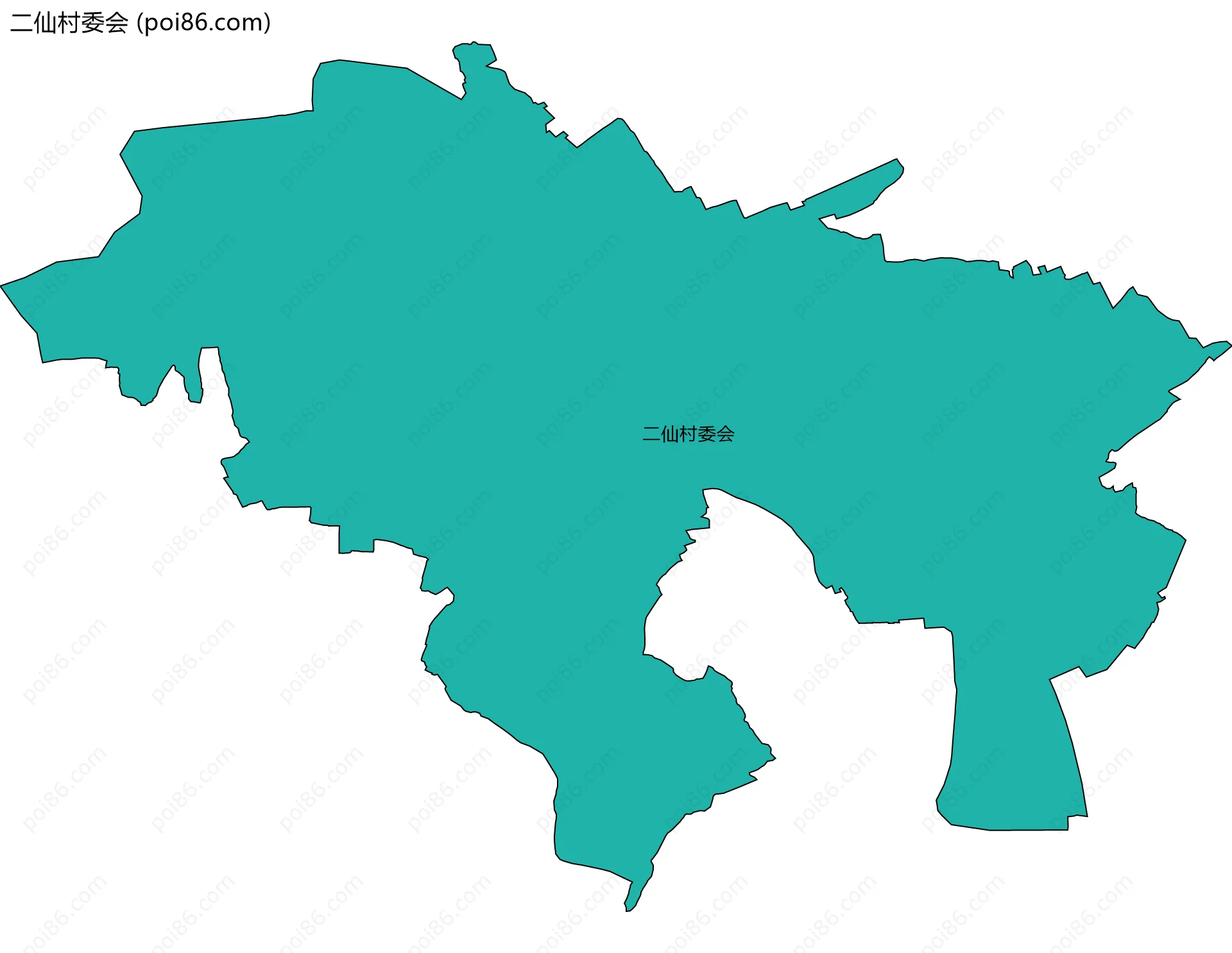 二仙村委会边界地图