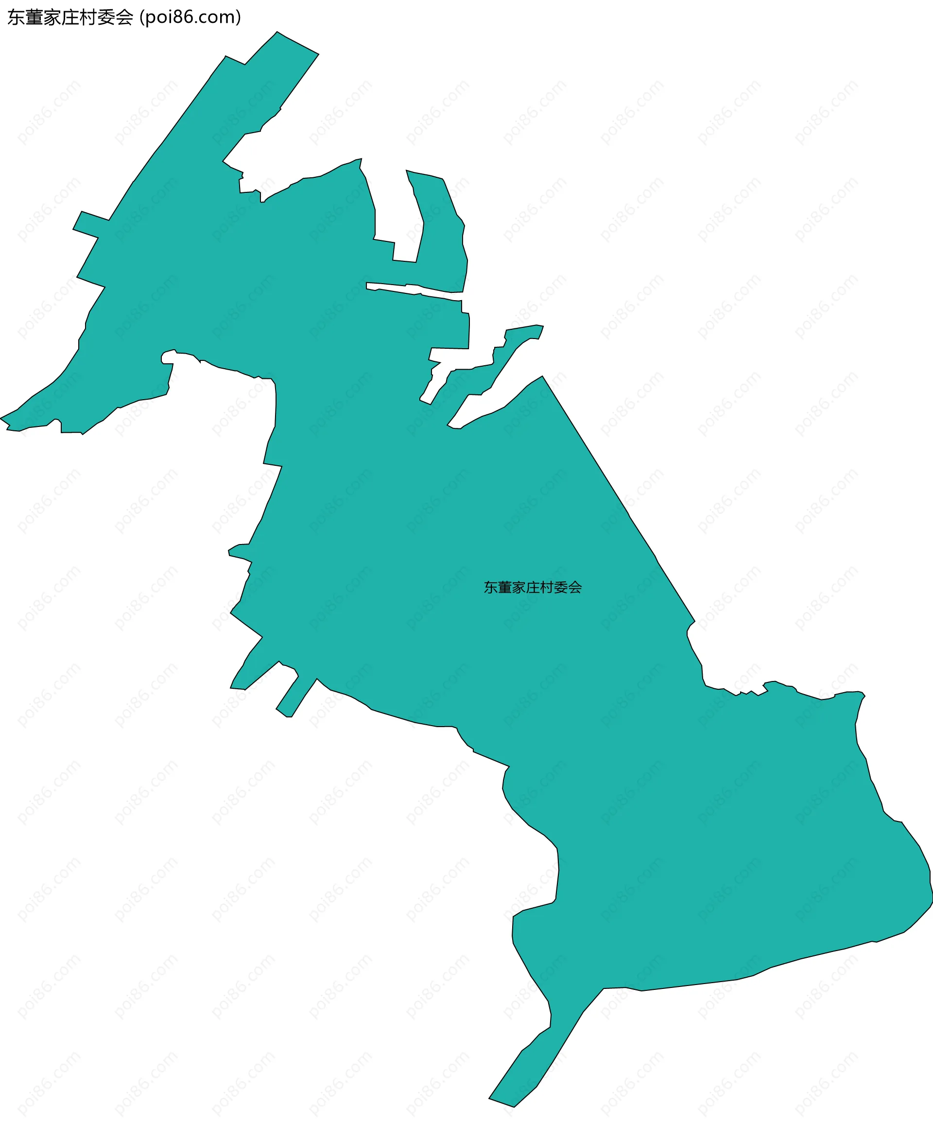 东董家庄村委会边界地图