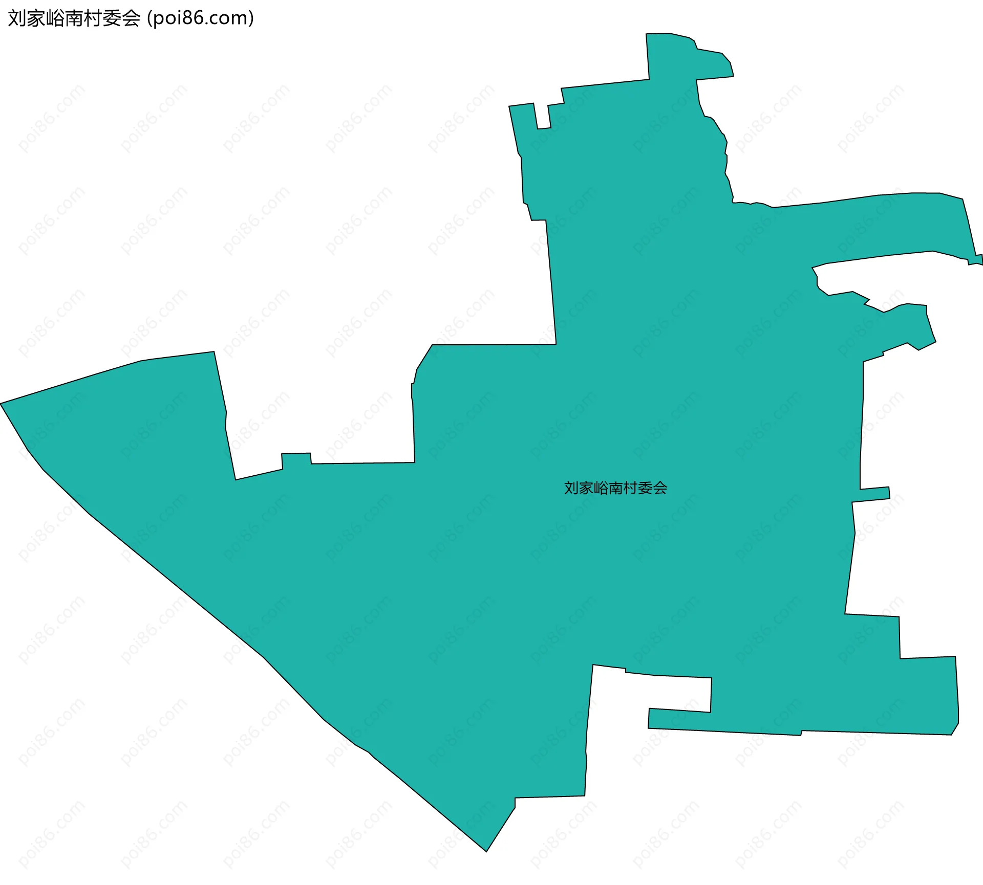 刘家峪南村委会边界地图