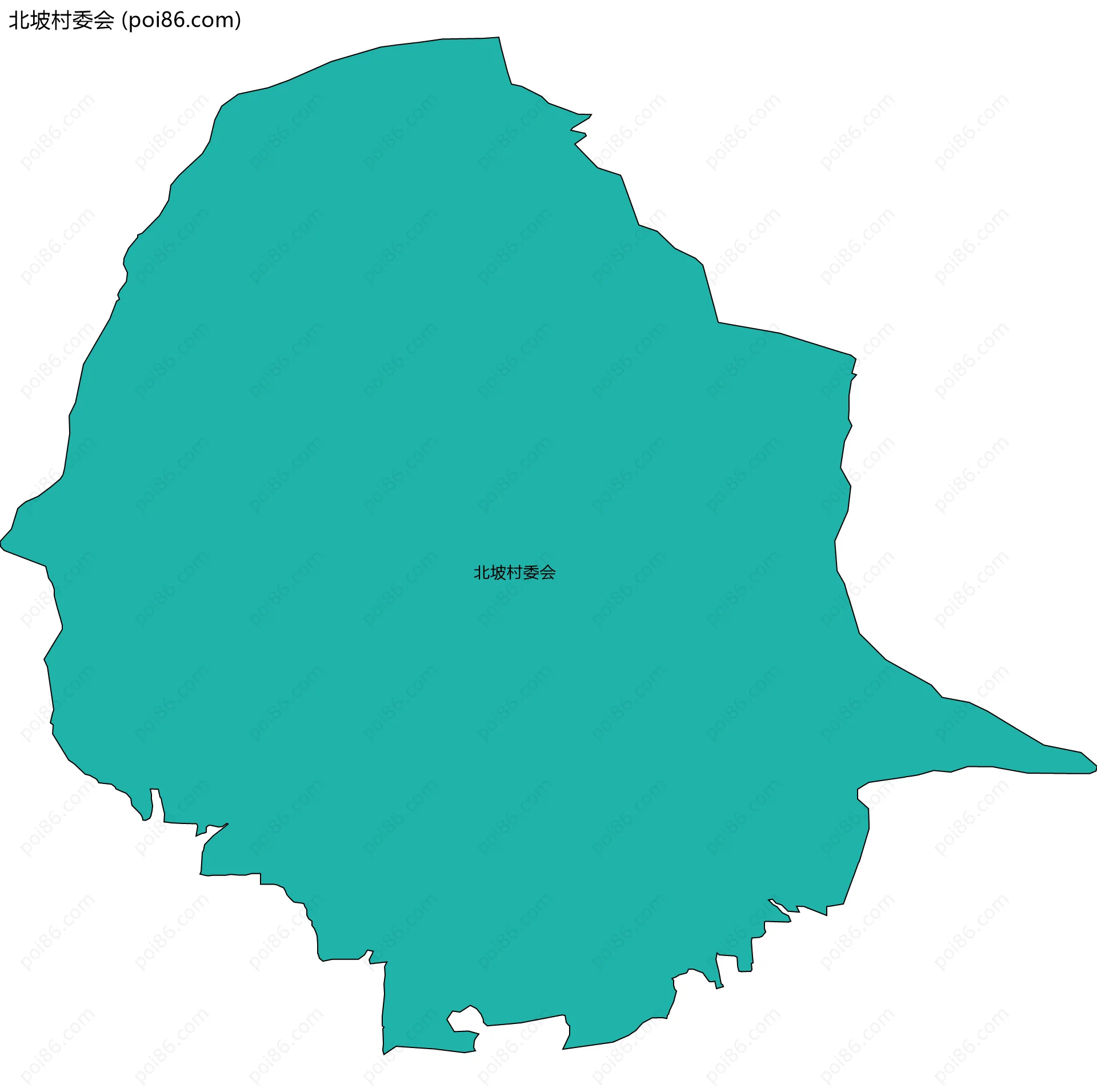 北坡村委会边界地图