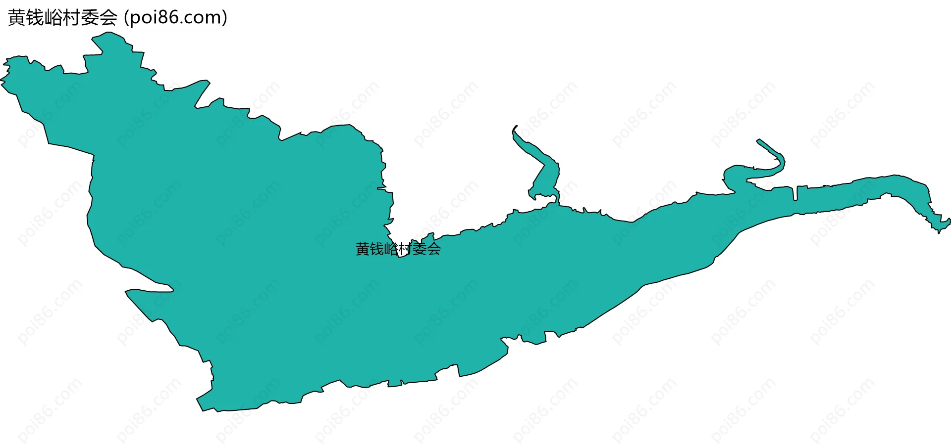 黄钱峪村委会边界地图