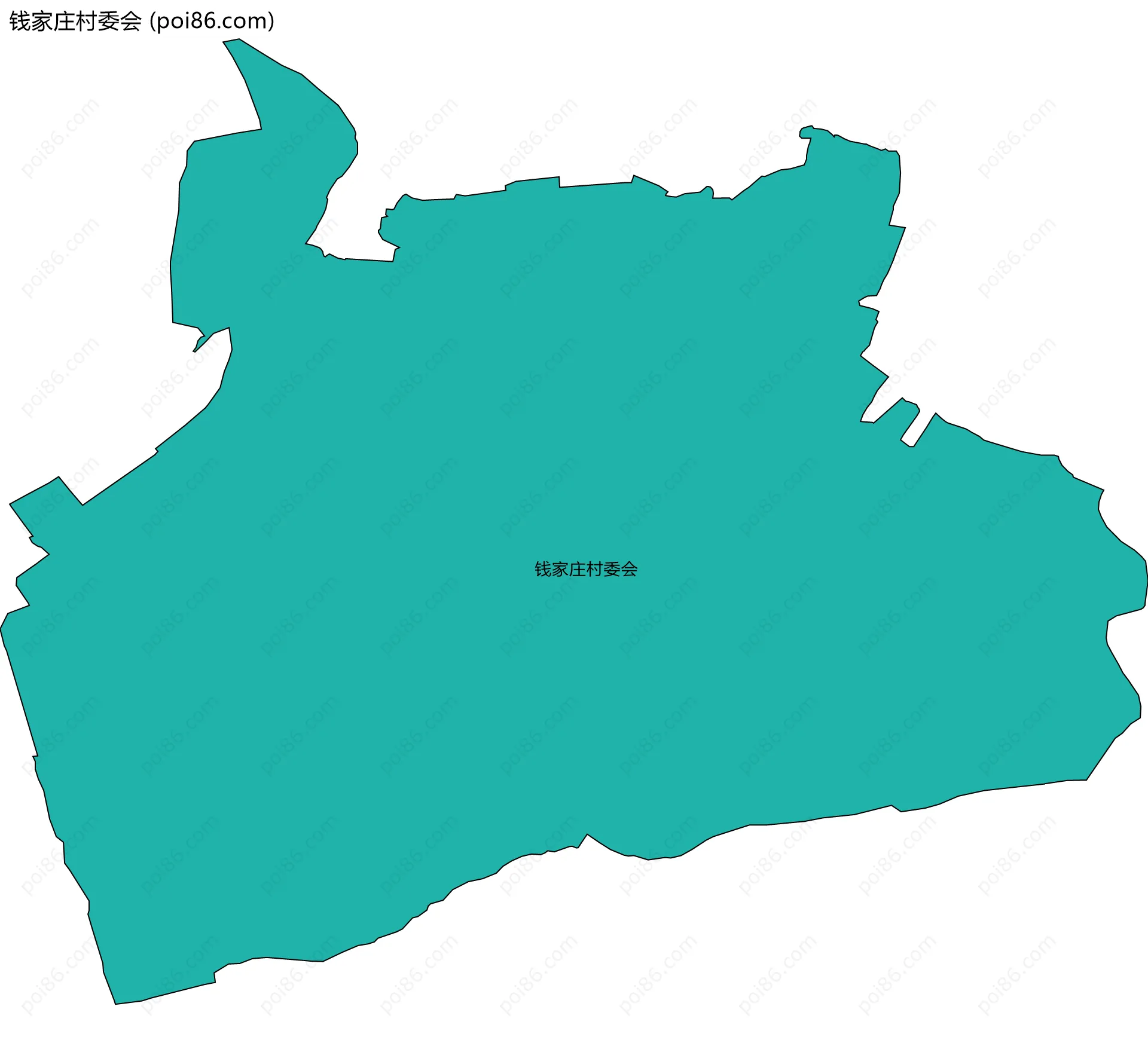 钱家庄村委会边界地图