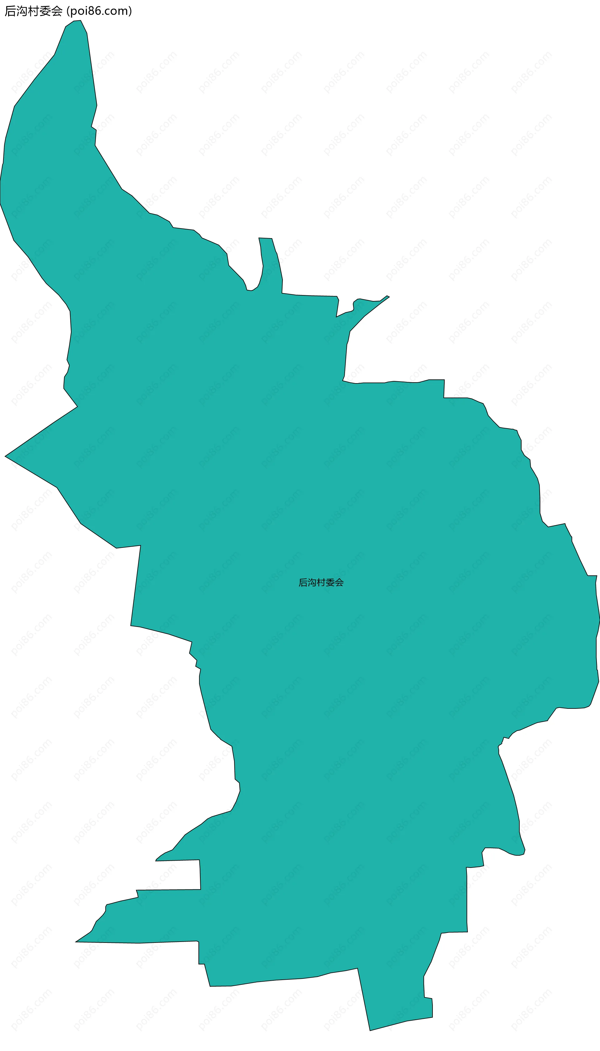 后沟村委会边界地图