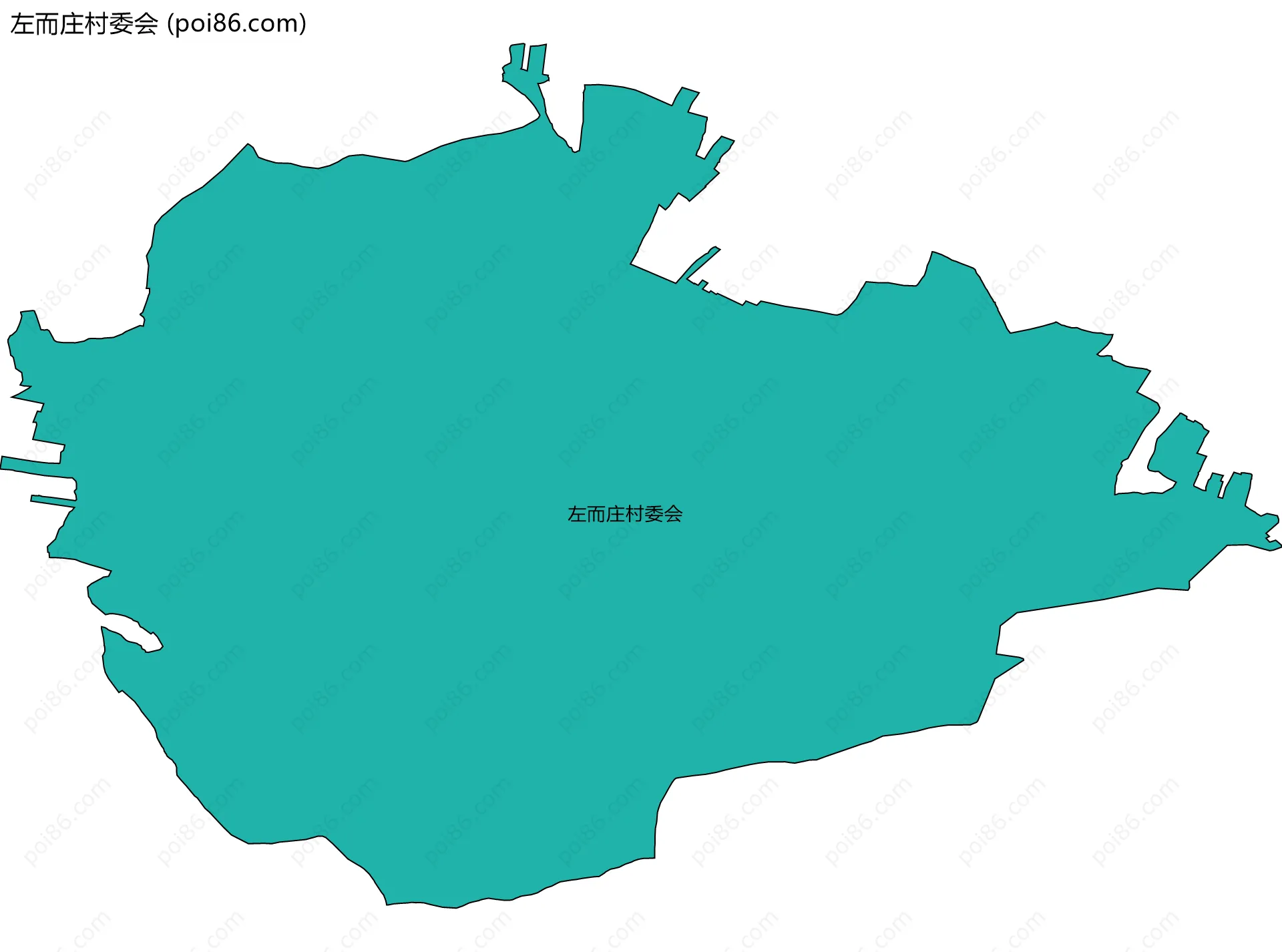 左而庄村委会边界地图
