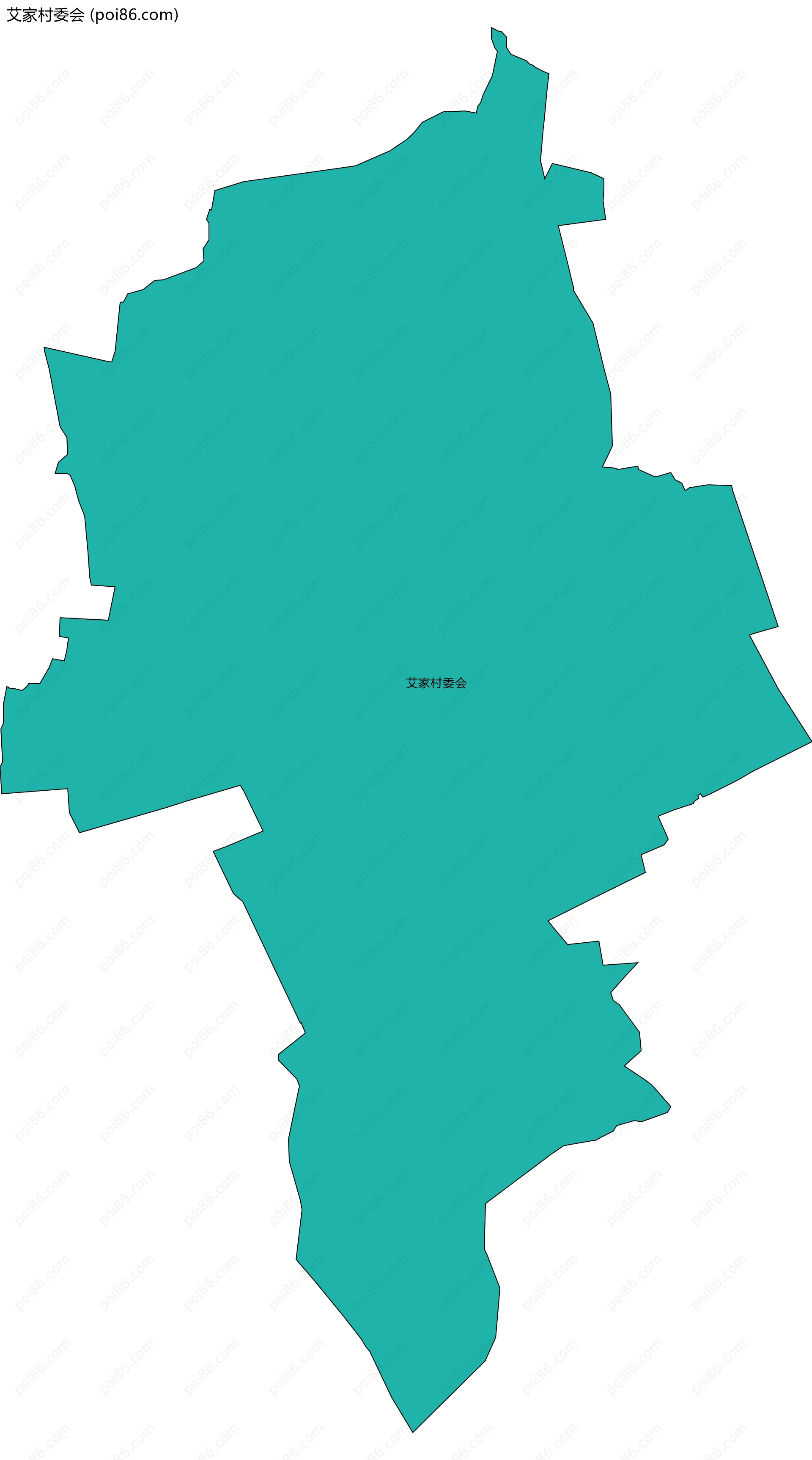 艾家村委会边界地图