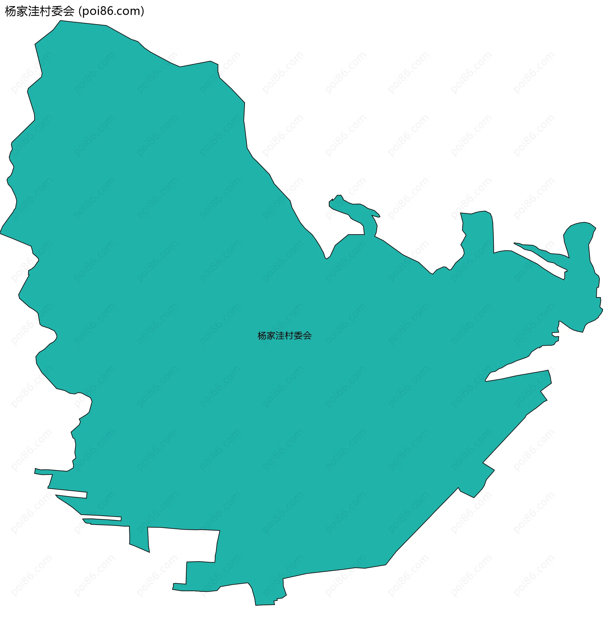 杨家洼村委会边界地图
