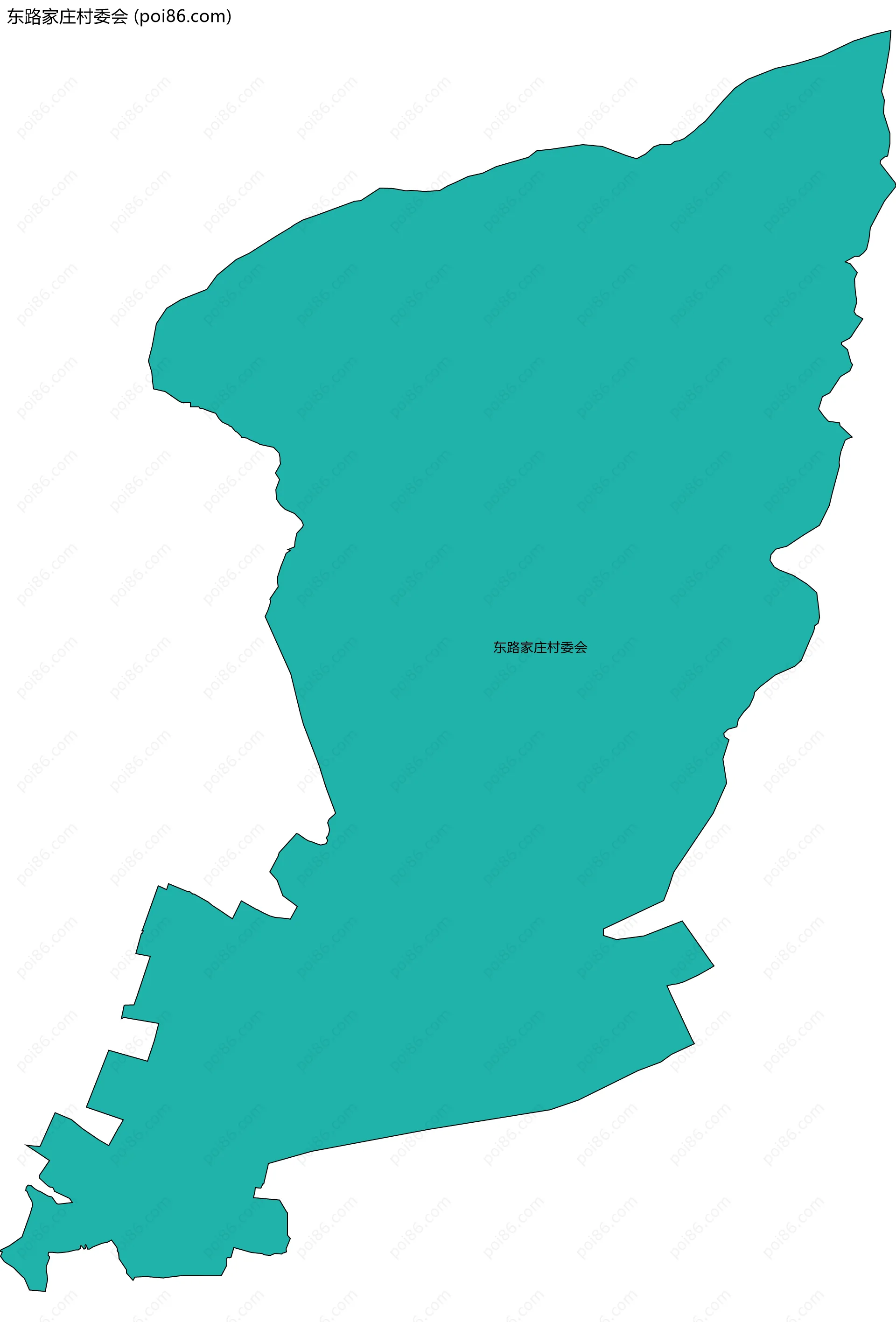 东路家庄村委会边界地图