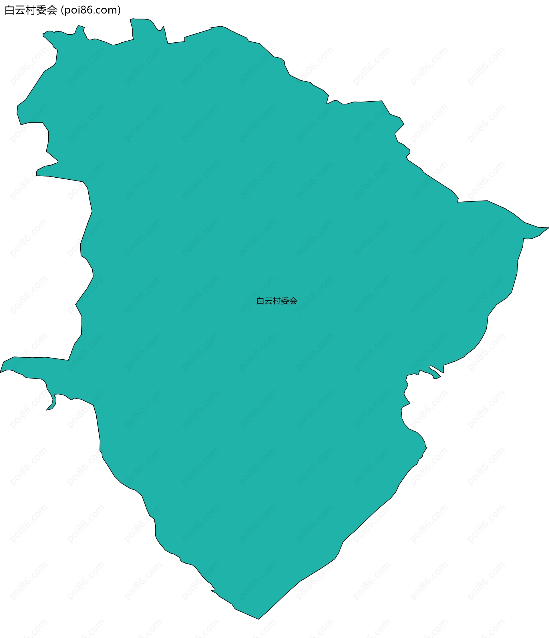 白云村委会边界地图